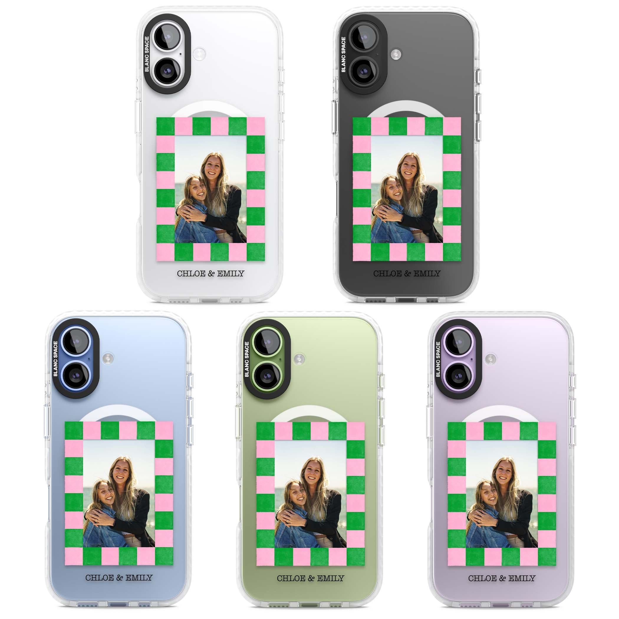 Riviera Check Photo cute iPhone case | Impact Magsafe case for iPhone 17