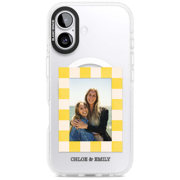 Personalised Yellow Check Photo