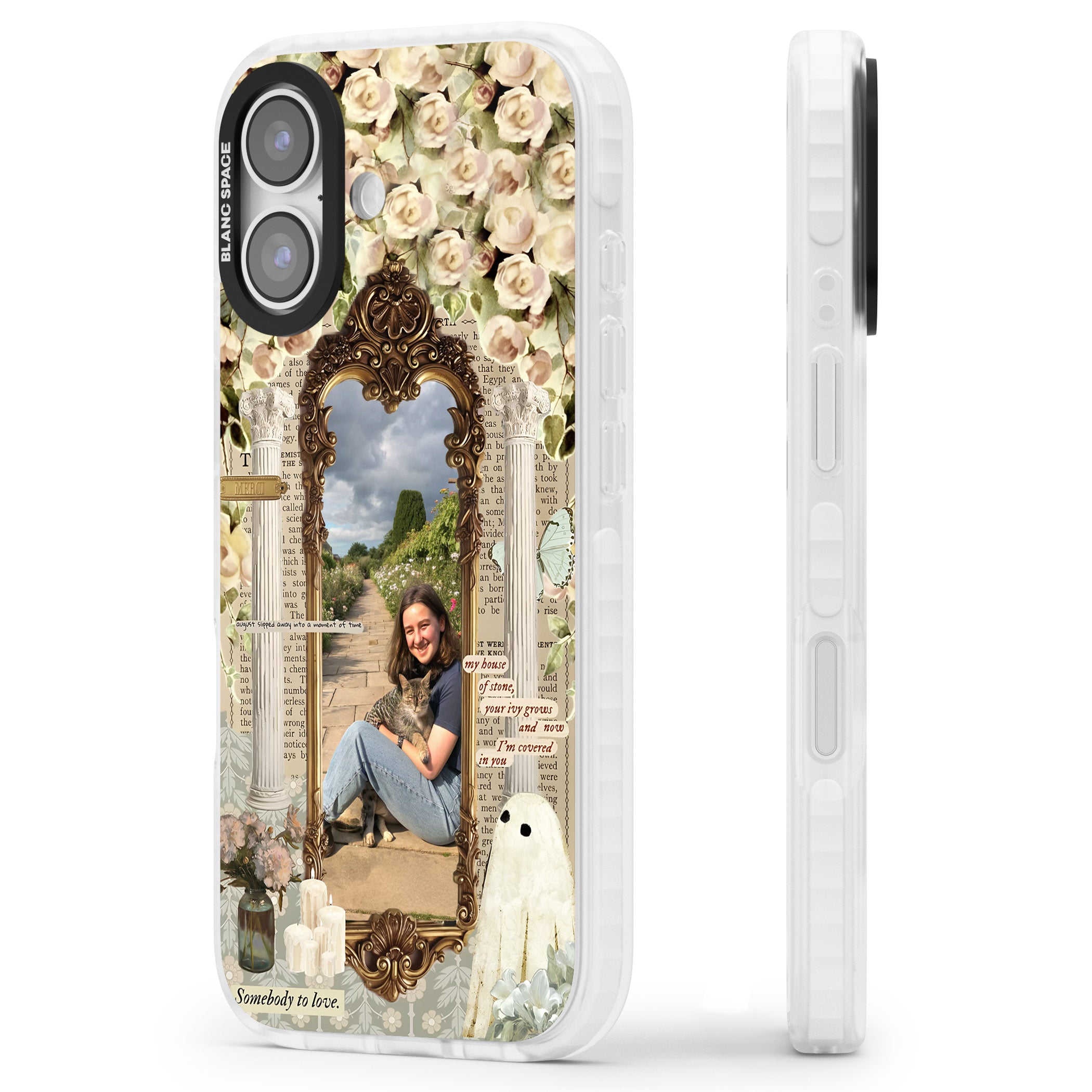 Personalised Soft Vintage Frame iPhone 17 Impact Pro Clear Phone Case Side Profile