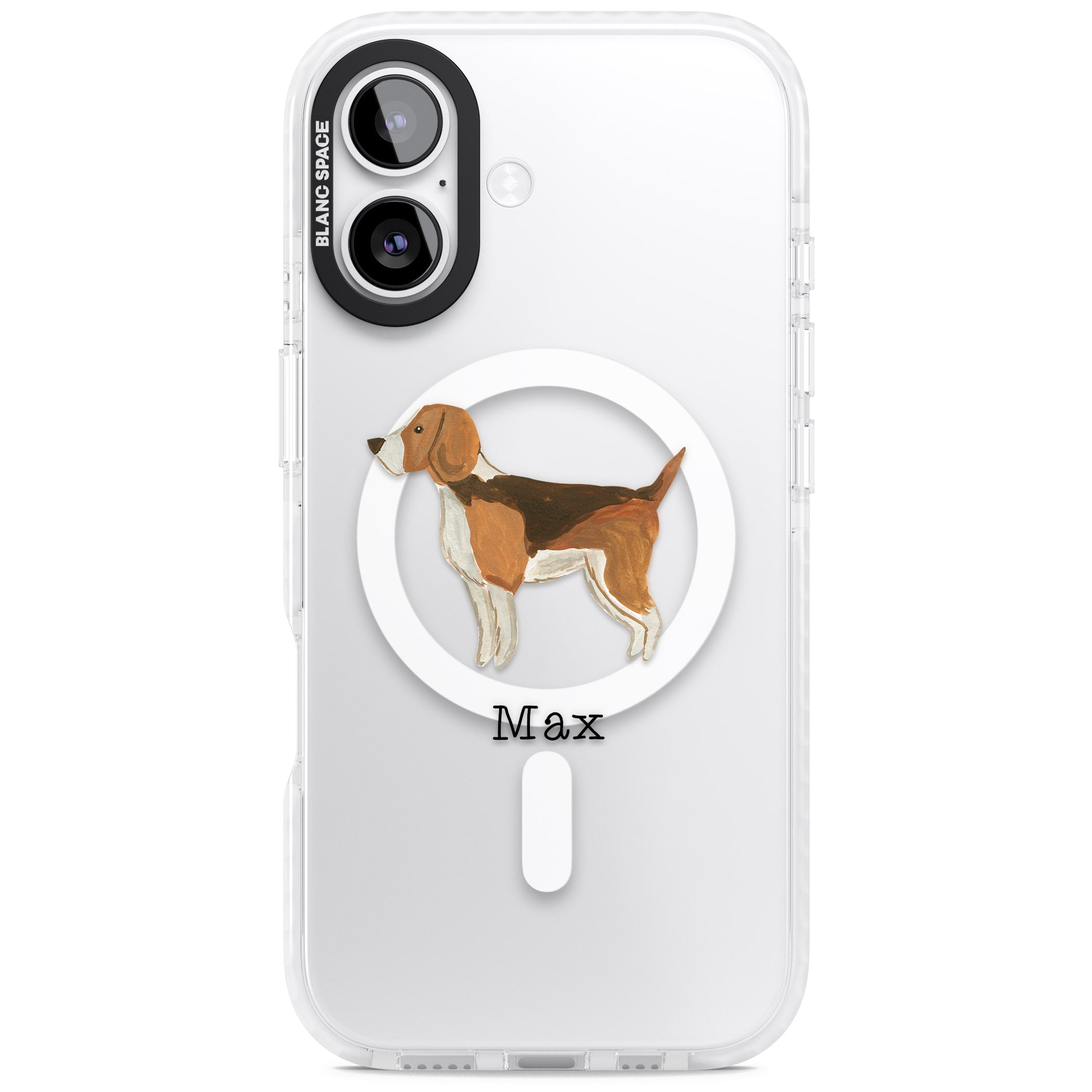 Personalised Beagle iPhone 17 Impact Pro Clear Phone Case