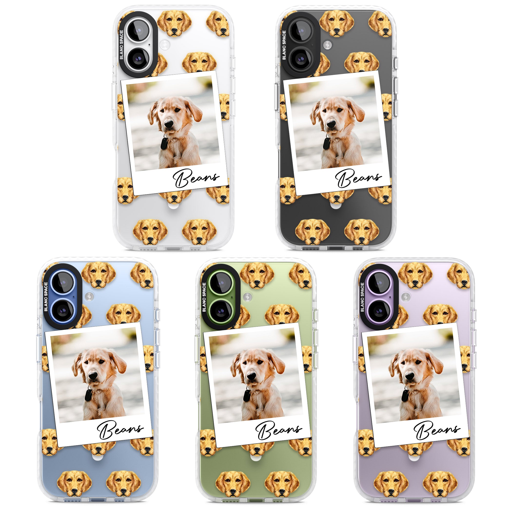 Personalised Labrador Instant Camera Photo iPhone 17 Impact Pro Clear Phone Case APT Impact Protection