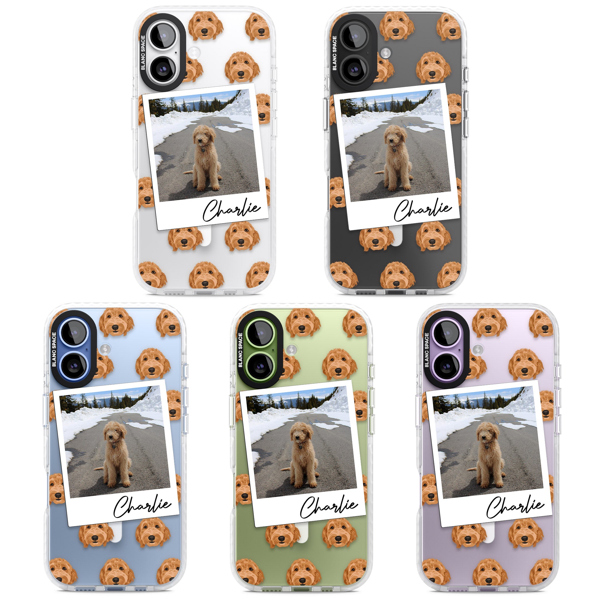Personalised Golden Doodle Dog Photo iPhone 17 Impact Pro Clear Phone Case APT Impact Protection