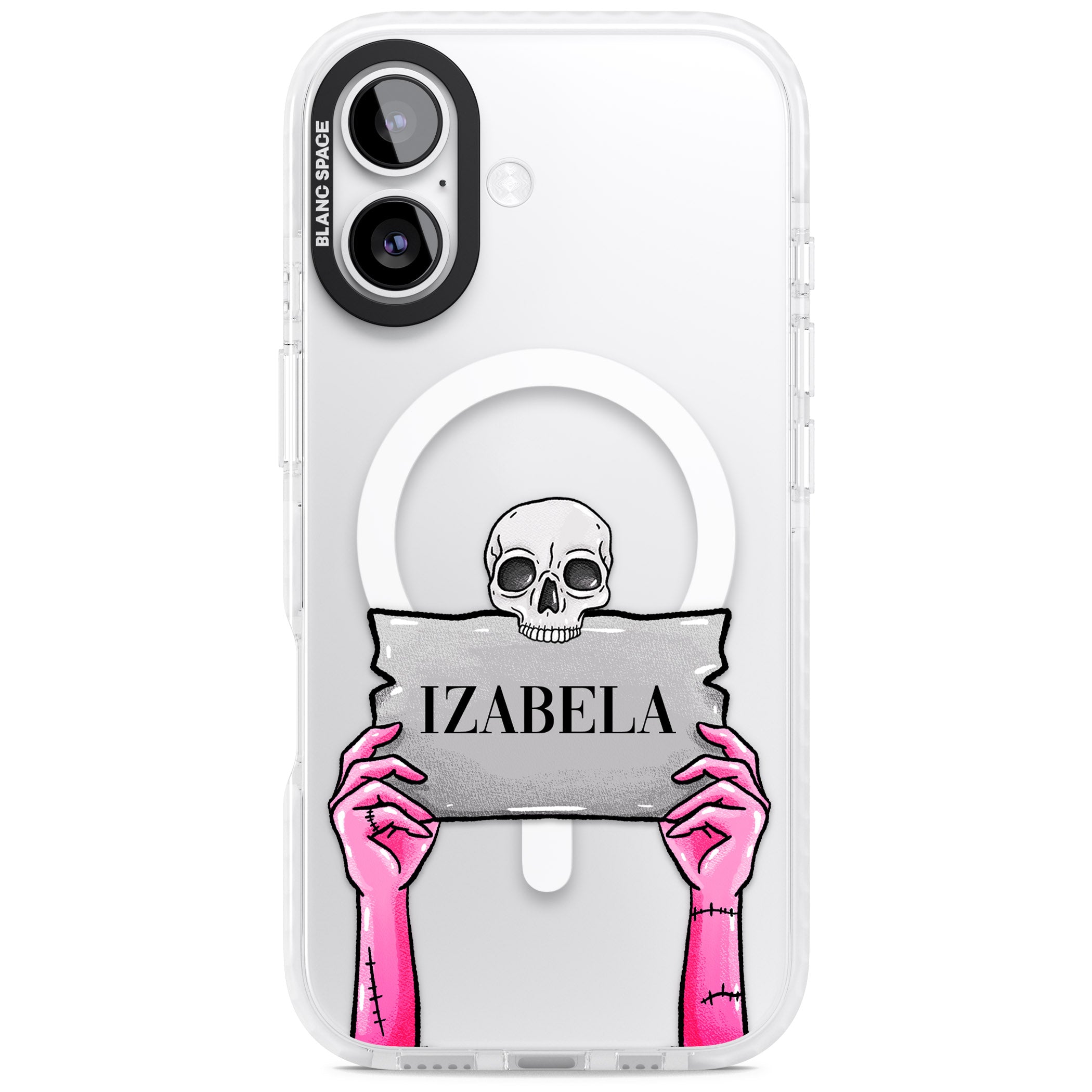 Personalised Grave Plaque iPhone 17 Impact Pro Clear Phone Case