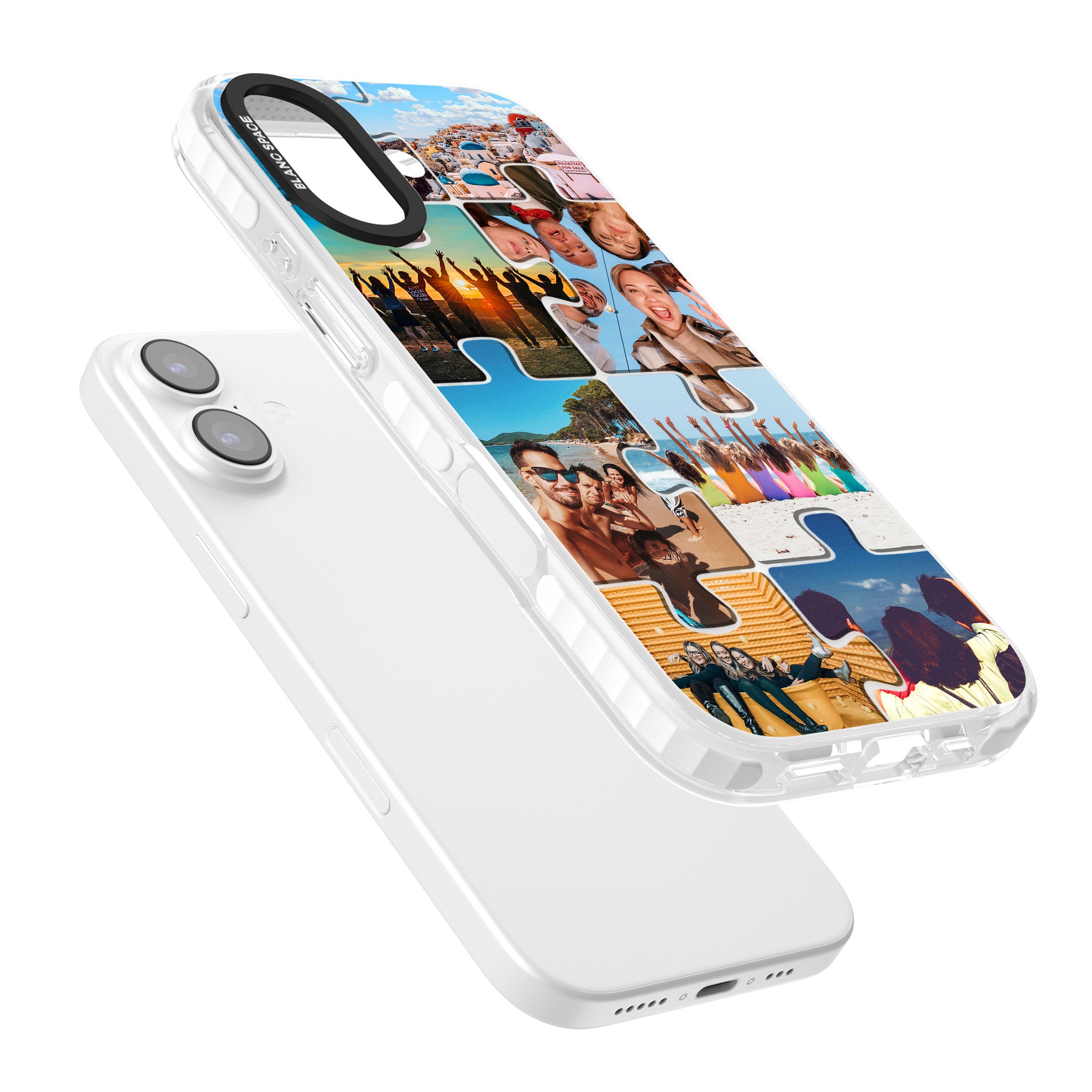 Personalised Jigsaw Photo Grid iPhone 17 Impact Pro Clear Phone Case Colours