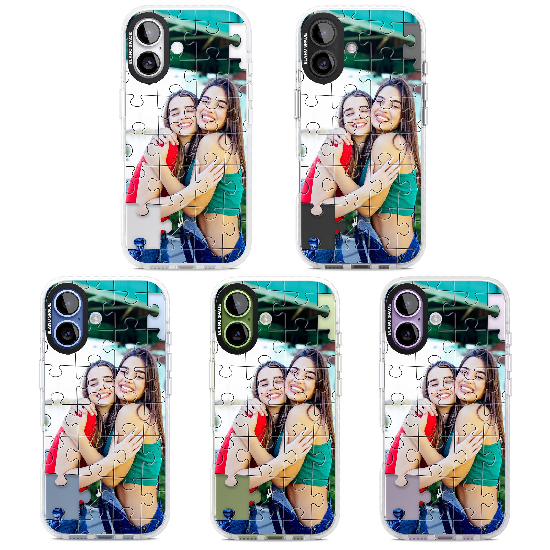 Personalised Jigsaw Puzzle Photo iPhone 17 Impact Pro Clear Phone Case APT Impact Protection