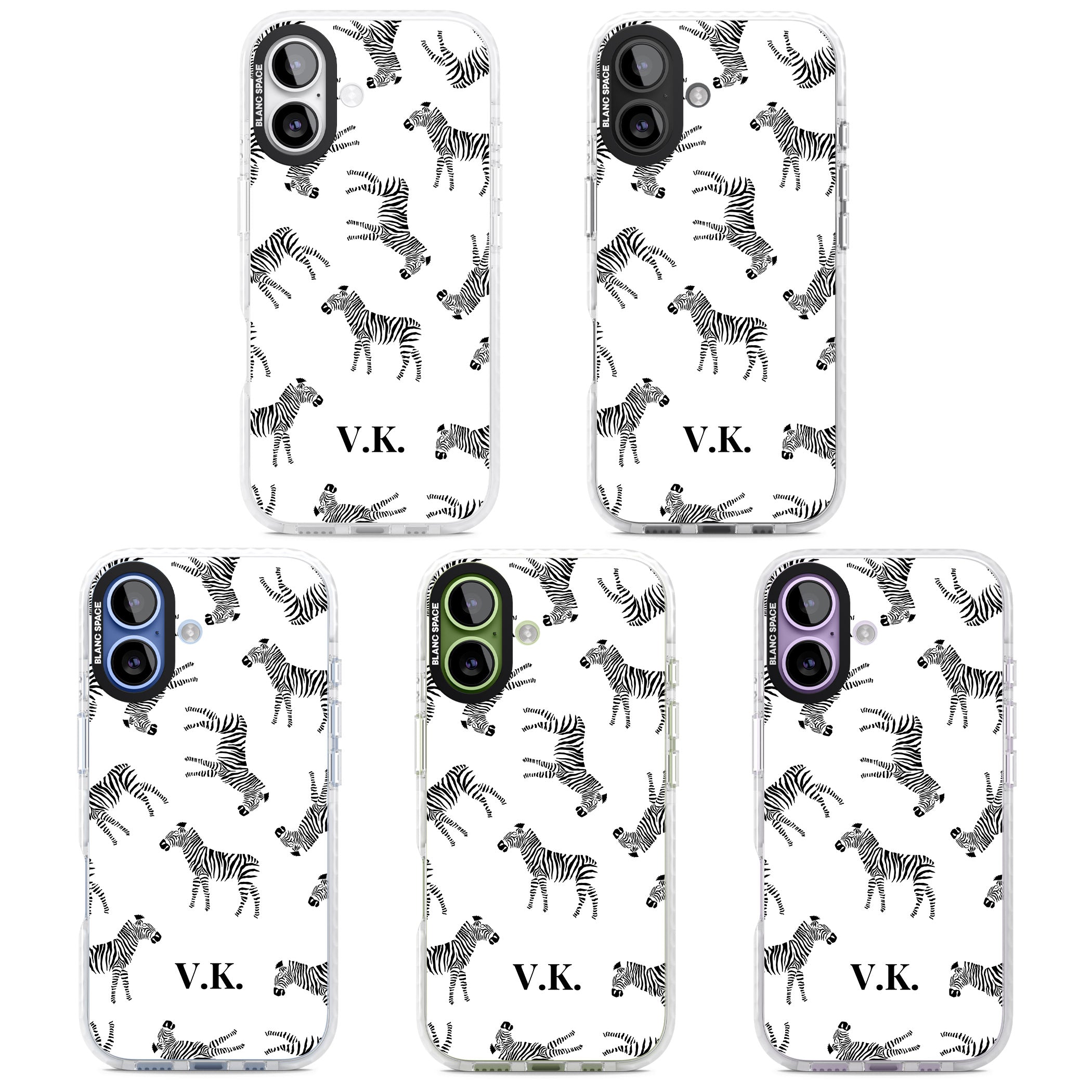 Personalised Zebra Pattern iPhone 17 Impact Pro Clear Phone Case APT Impact Protection