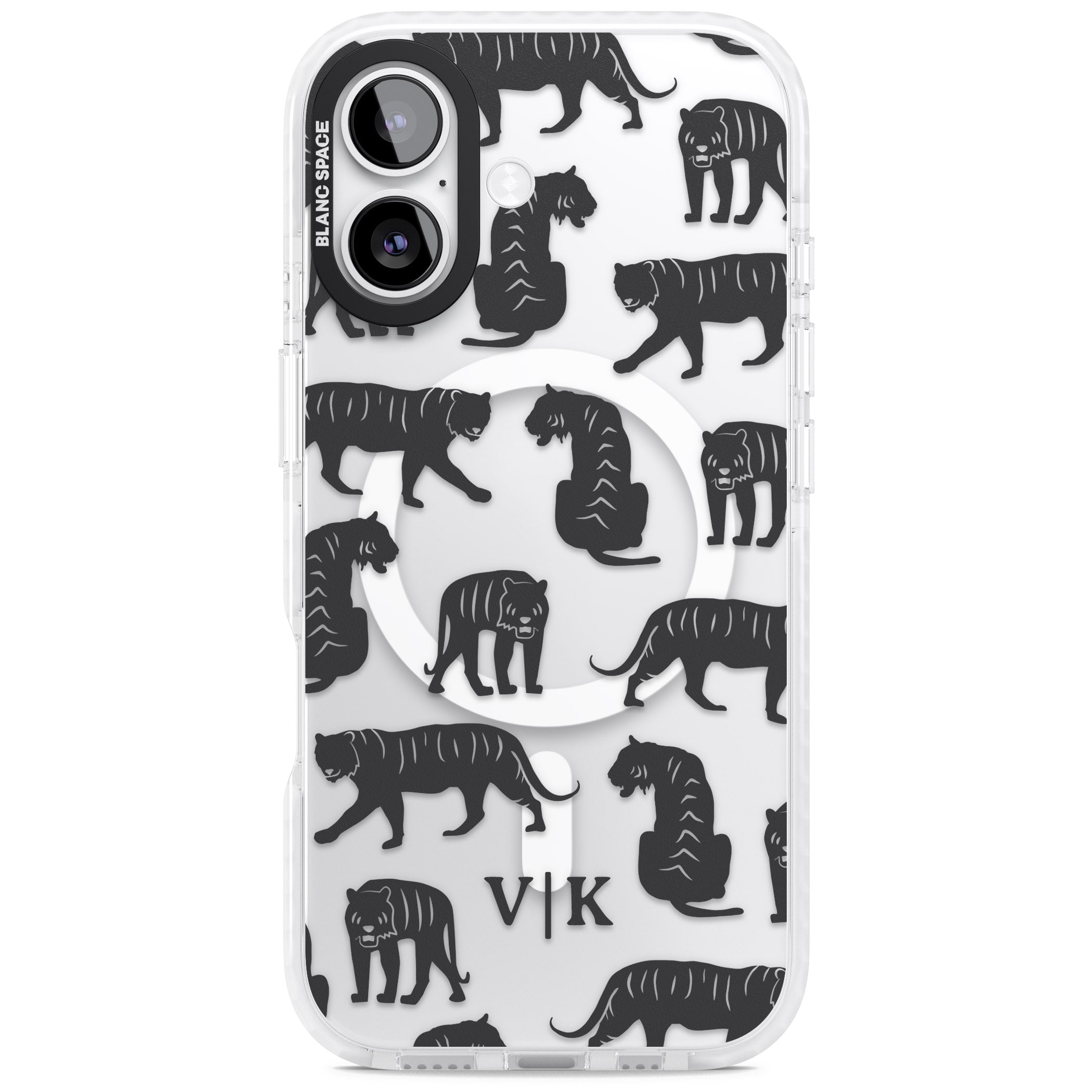 Personalised Tiger Silhouettes iPhone 17 Impact Pro Clear Phone Case