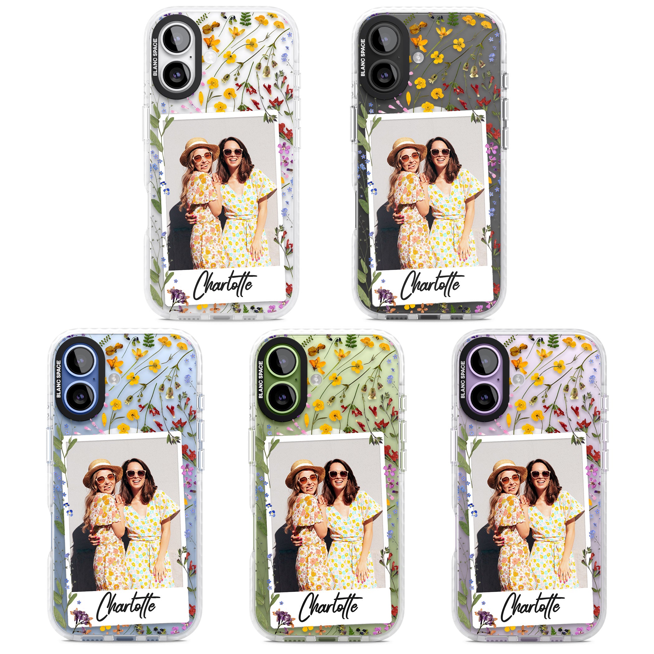Personalised Wildflower Instant Photo iPhone 17 Impact Pro Clear Phone Case APT Impact Protection