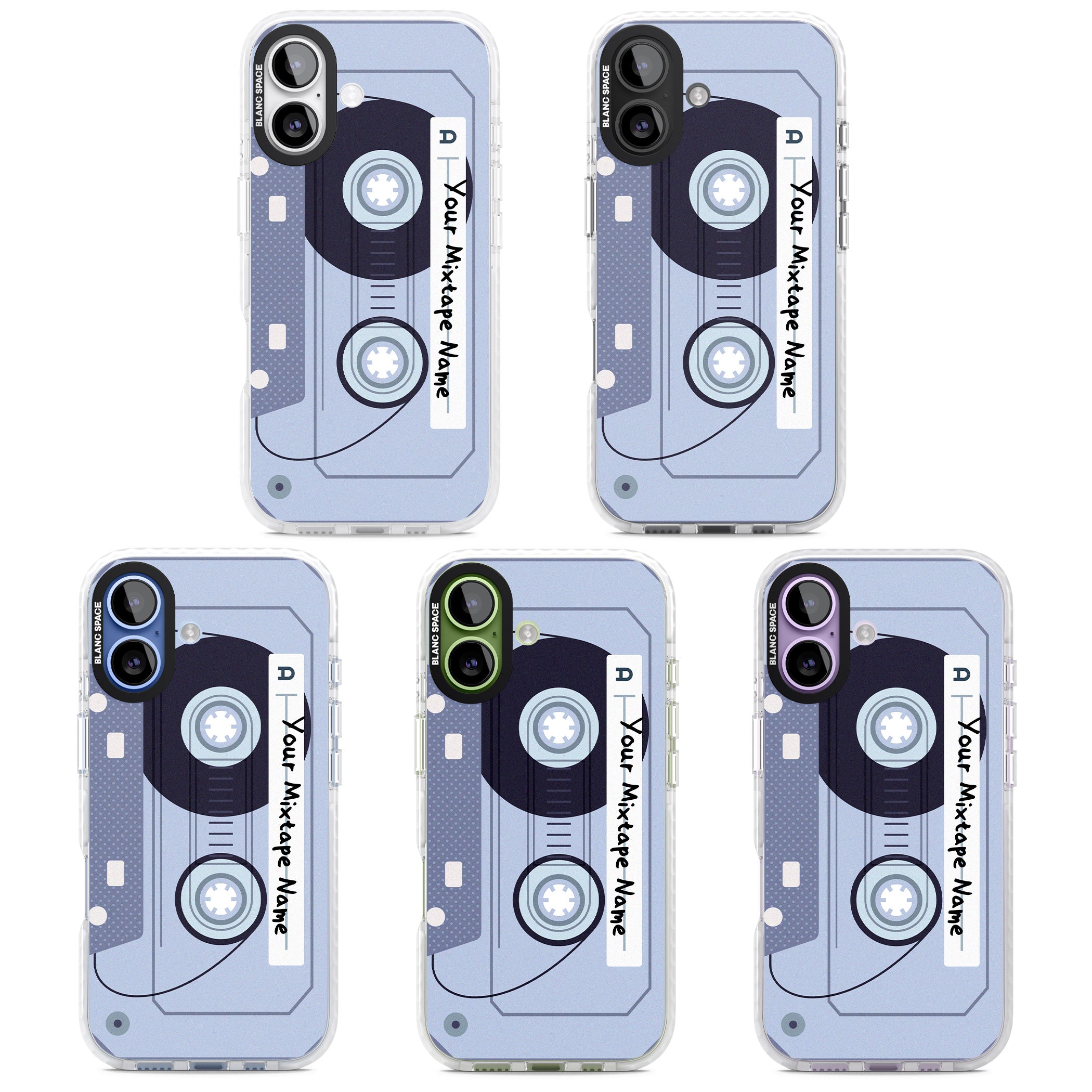 Personalised Retro Mixtape Industrial iPhone 17 Impact Pro Clear Phone Case APT Impact Protection