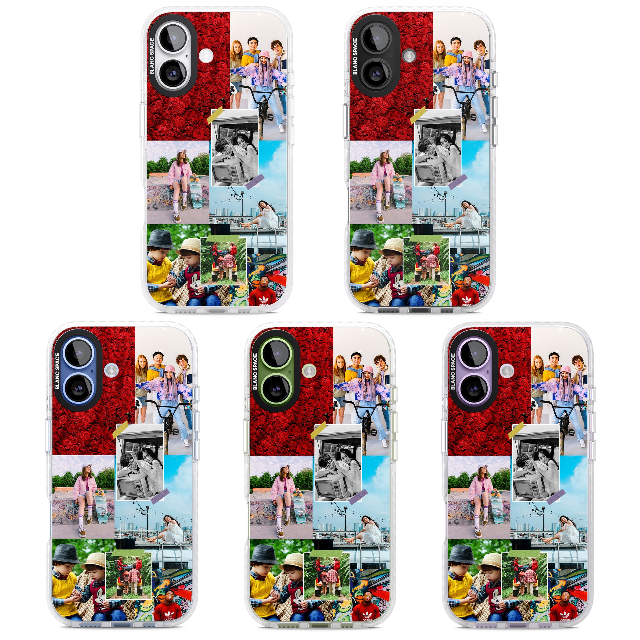 Personalised Photo Collage iPhone 17 Impact Pro Clear Phone Case APT Impact Protection