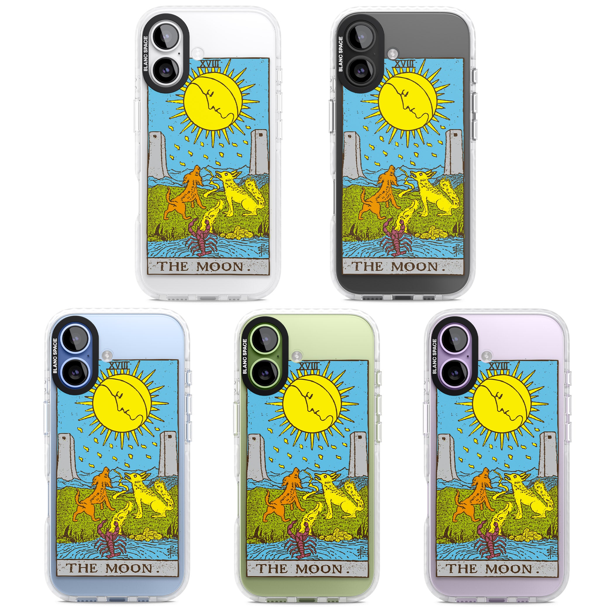 Personalised The Moon Tarot Card (Color) iPhone 17 Impact Pro Clear Phone Case APT Impact Protection