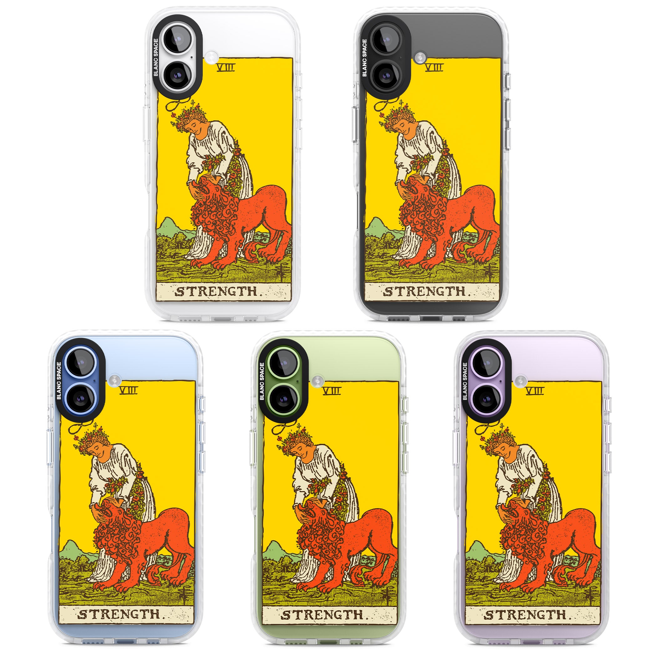 Personalised Strength Tarot Card (Color) iPhone 17 Impact Pro Clear Phone Case APT Impact Protection