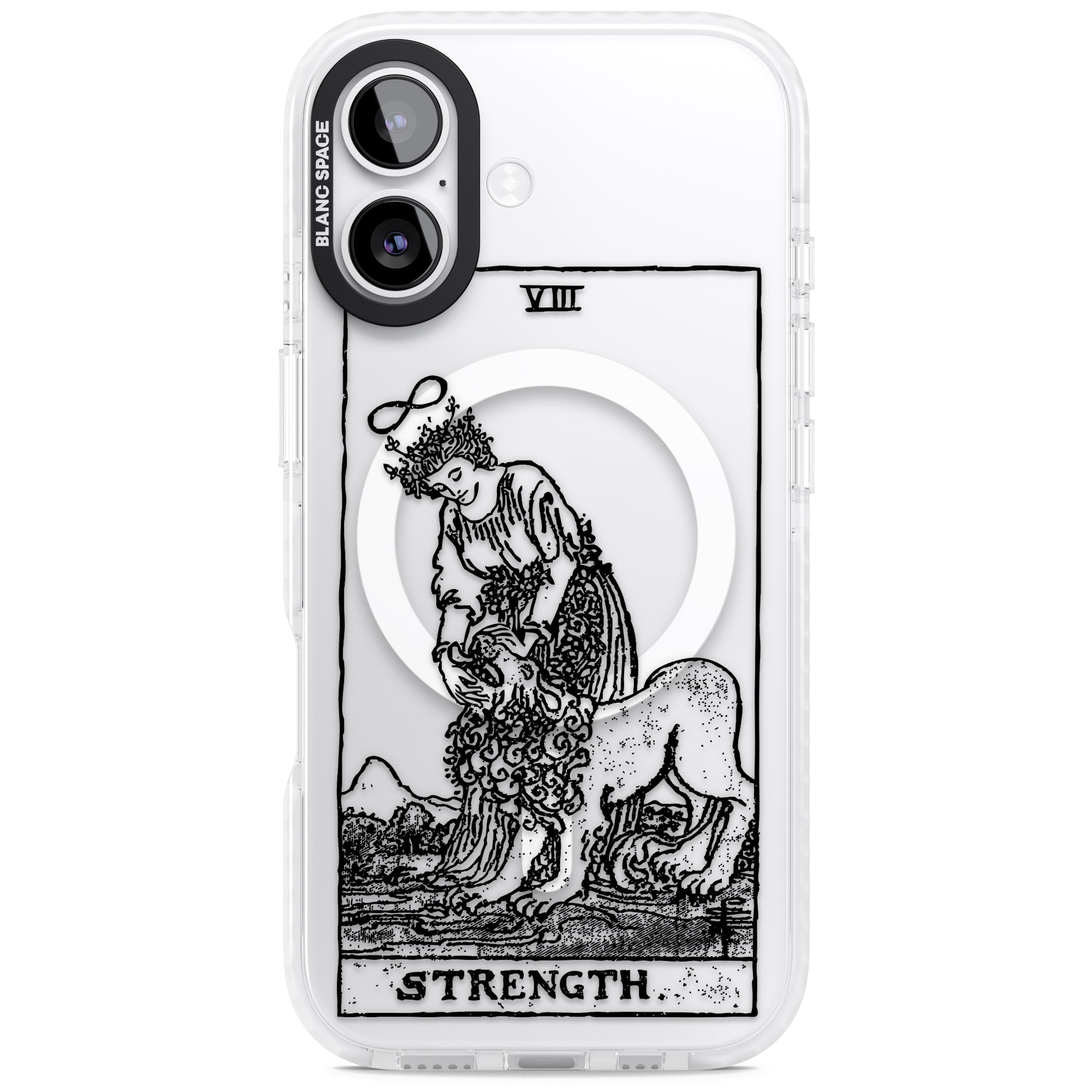 Personalised Strength Tarot Card (Clear) iPhone 17 Impact Pro Clear Phone Case