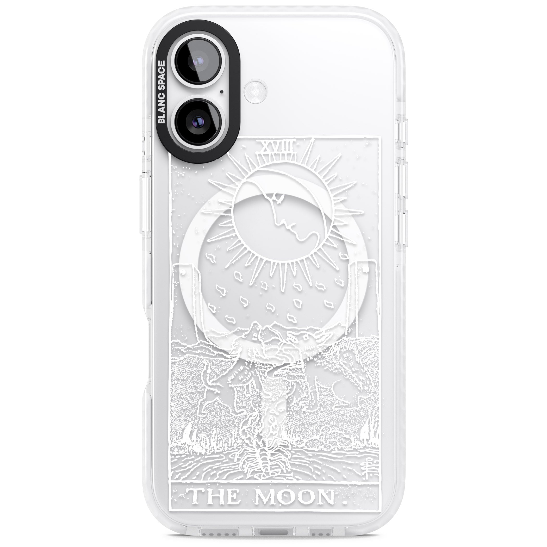 Personalised The Moon Tarot Card (White) iPhone 17 Impact Pro Clear Phone Case