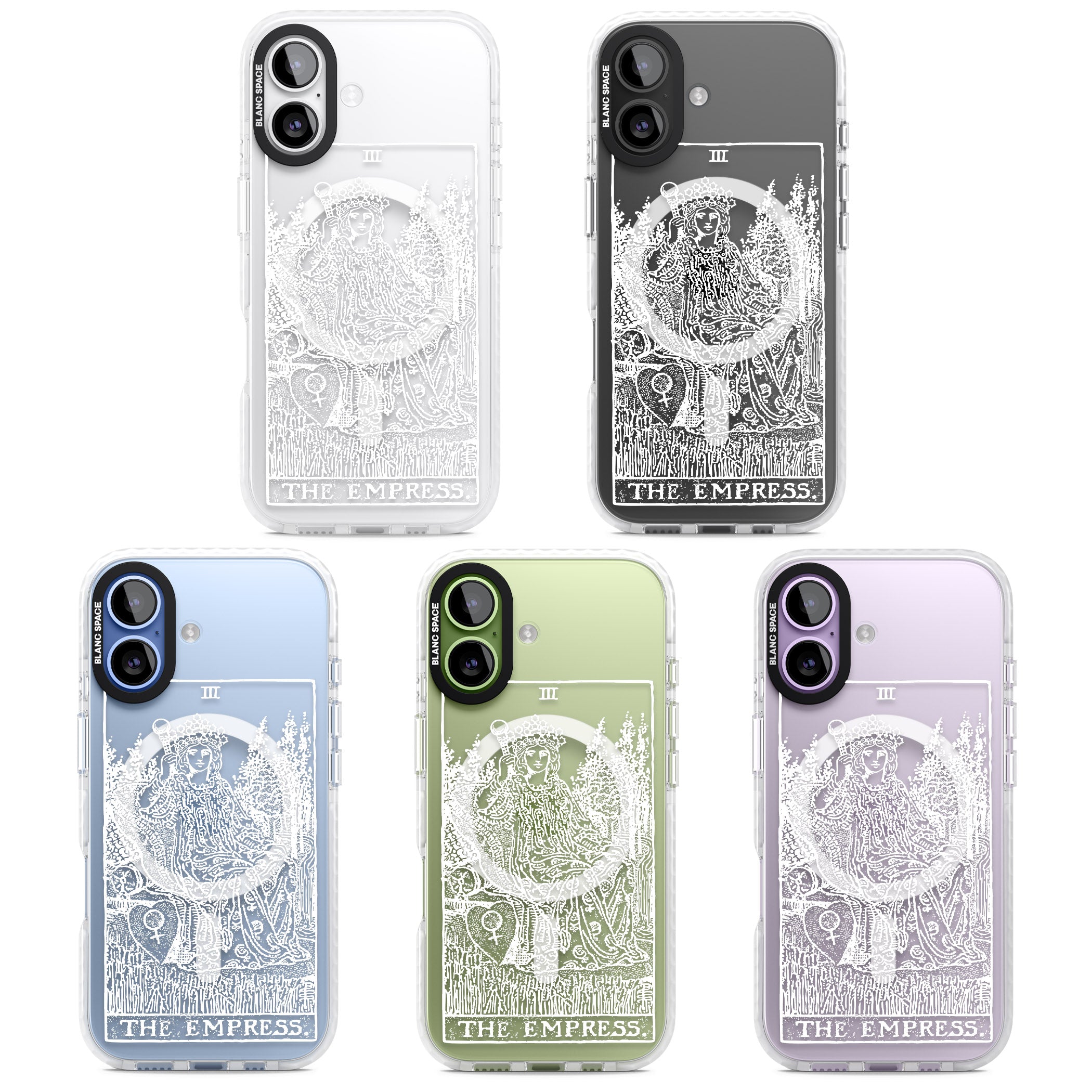 Personalised The Empress Tarot Card (White) iPhone 17 Impact Pro Clear Phone Case APT Impact Protection