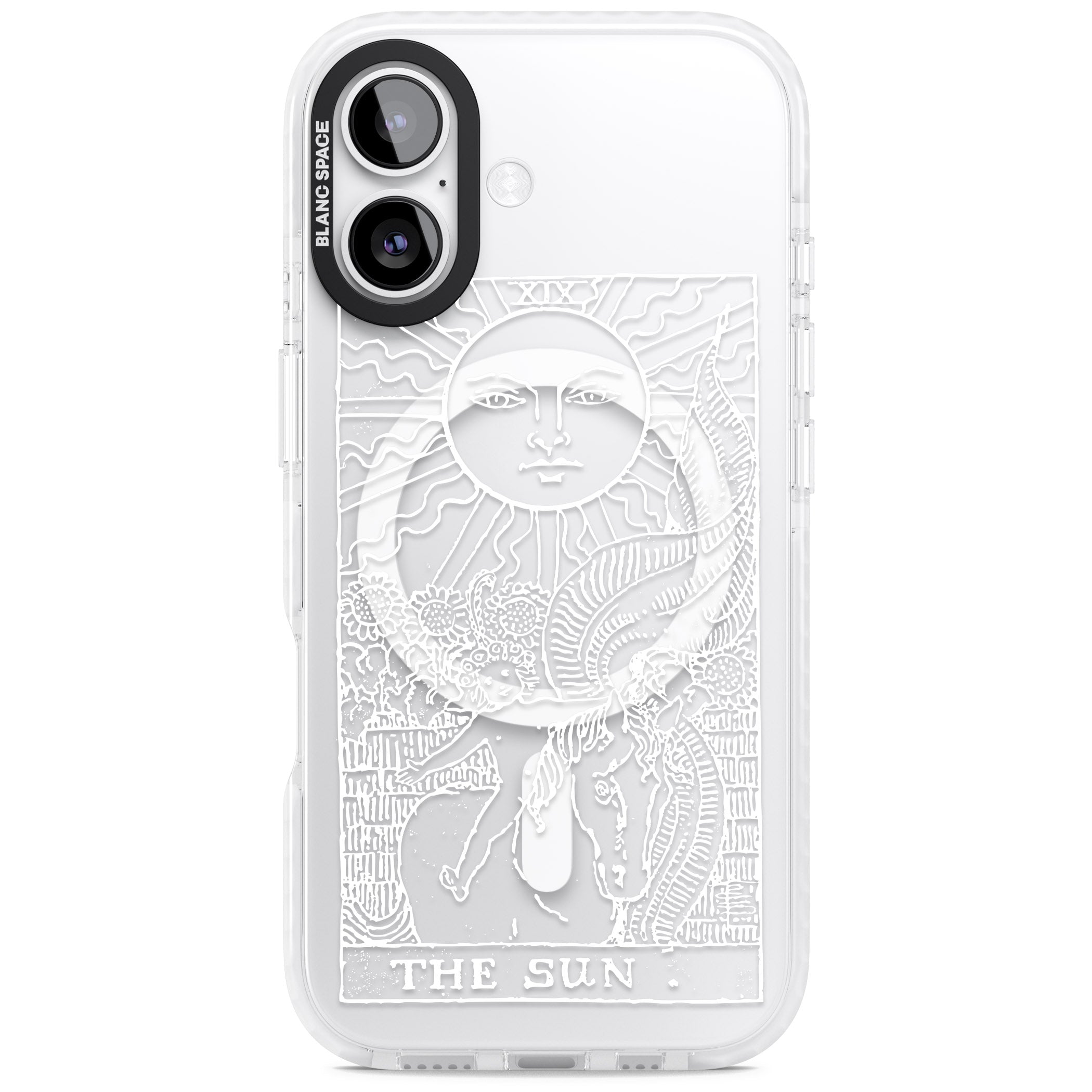 Personalised The Sun Tarot Card (White) iPhone 17 Impact Pro Clear Phone Case