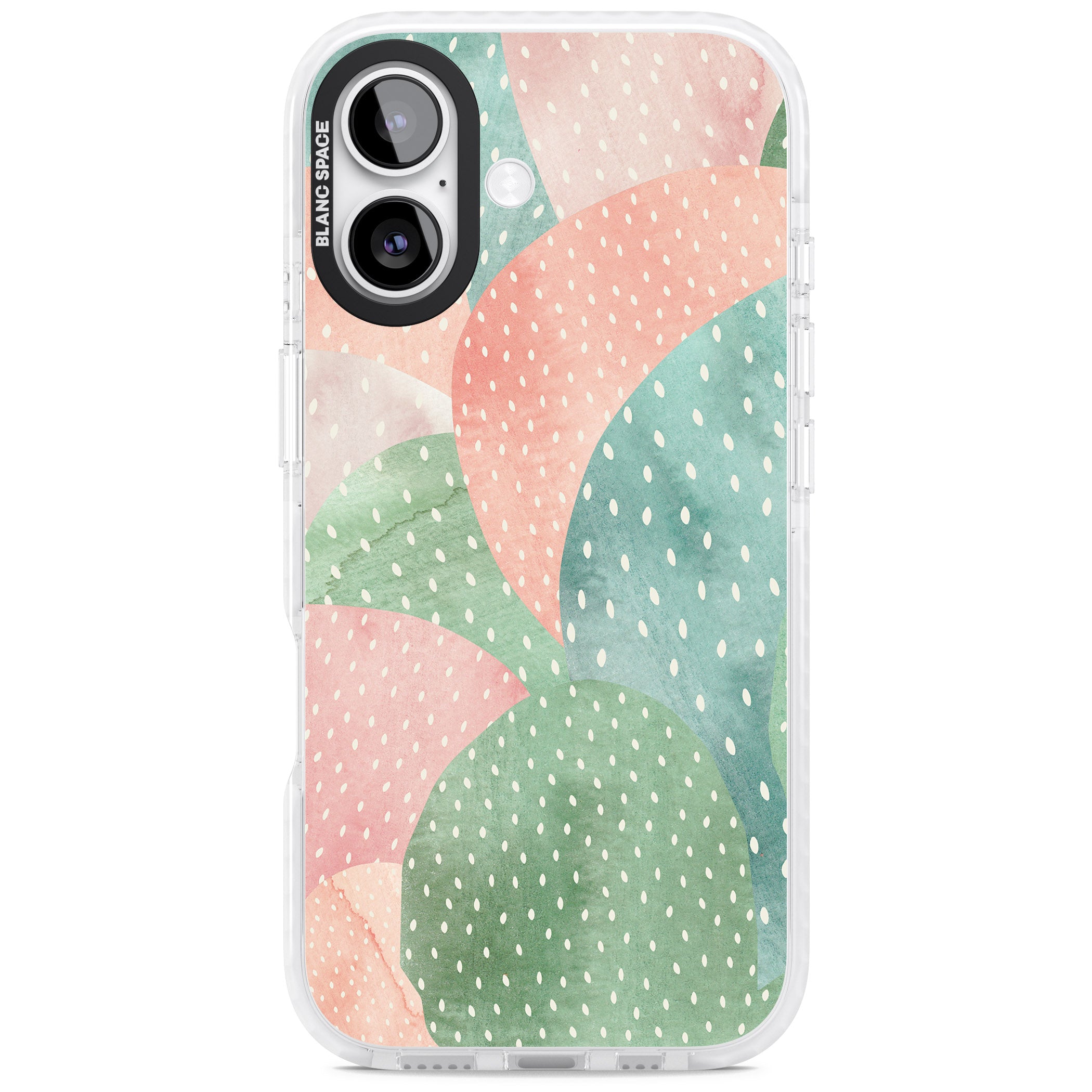 Pastel Cacti Pattern iPhone 17 Impact Pro Clear Phone Case