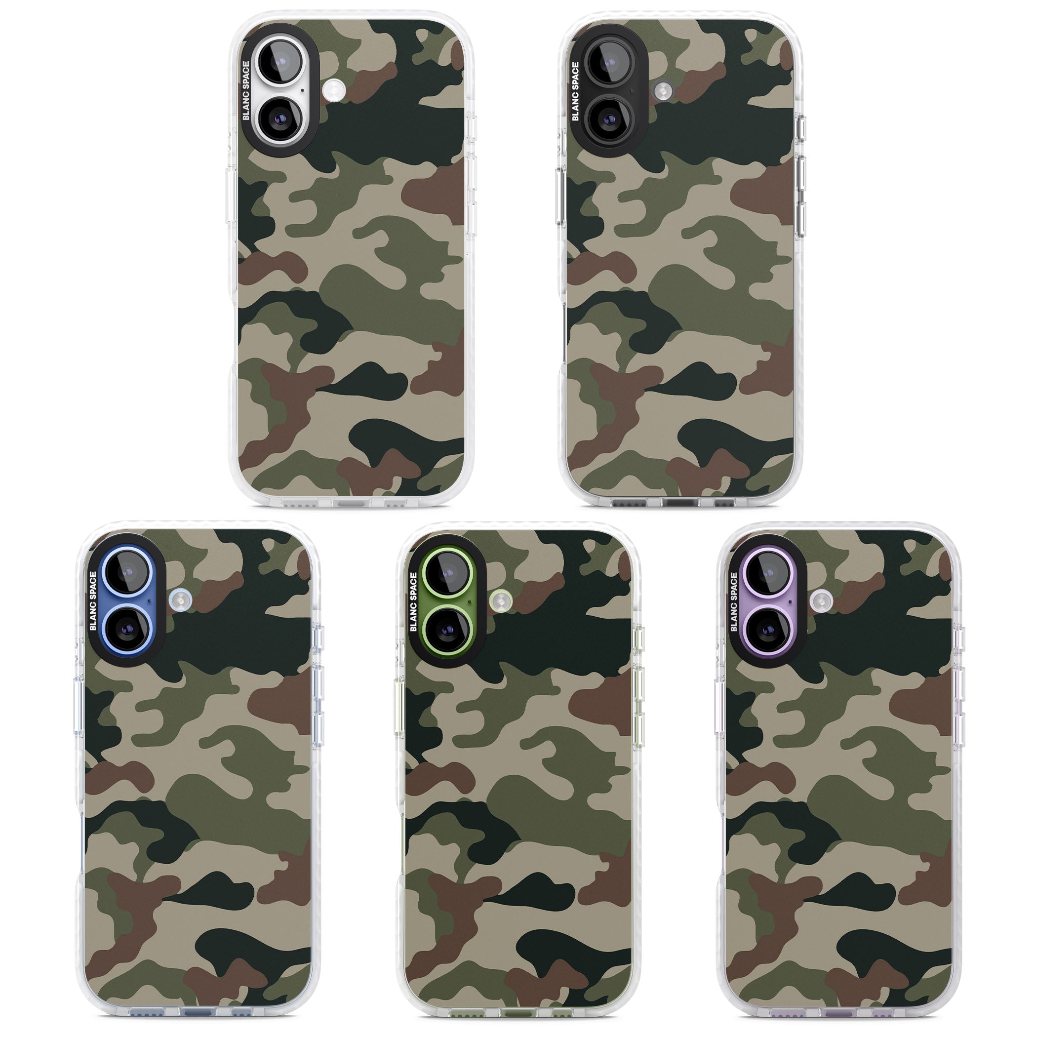 Woodland British Camo iPhone 17 Impact Pro Clear Phone Case APT Impact Protection