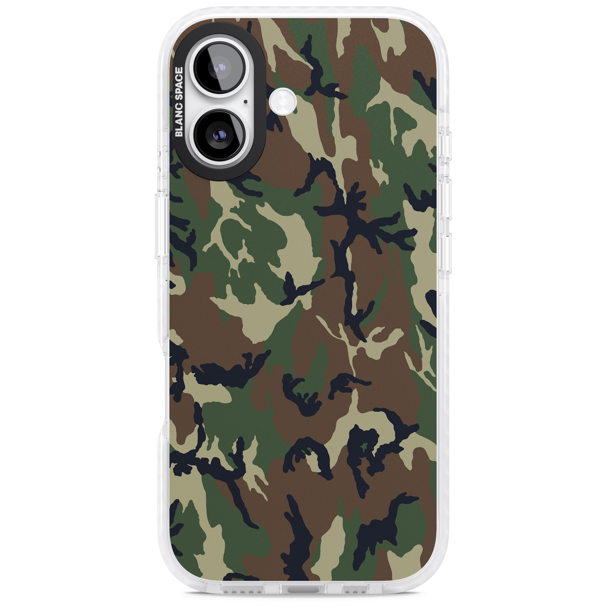 Forest Green Camo iPhone 17 Impact Pro Clear Phone Case