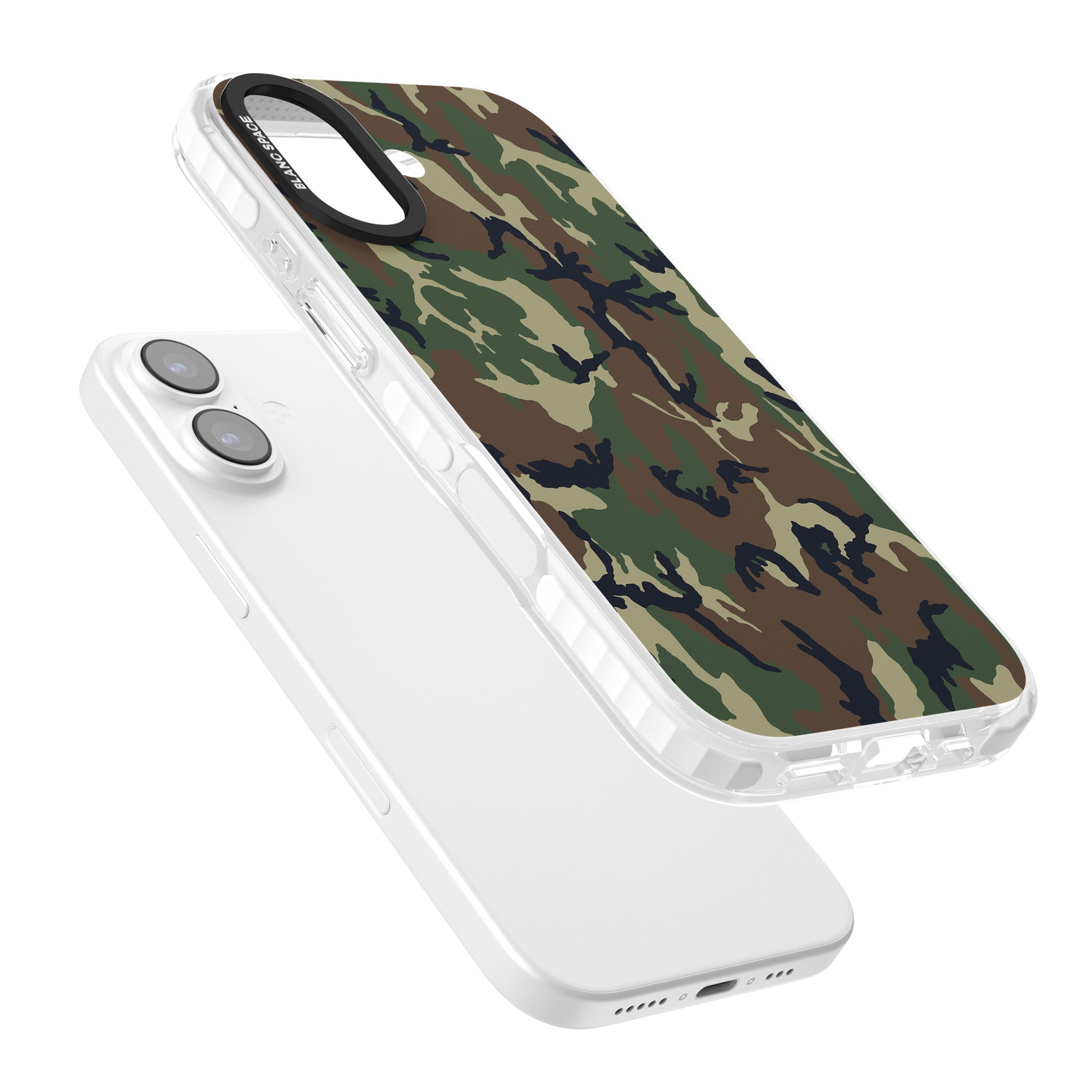Forest Green Camo iPhone 17 Impact Pro Clear Phone Case Colours