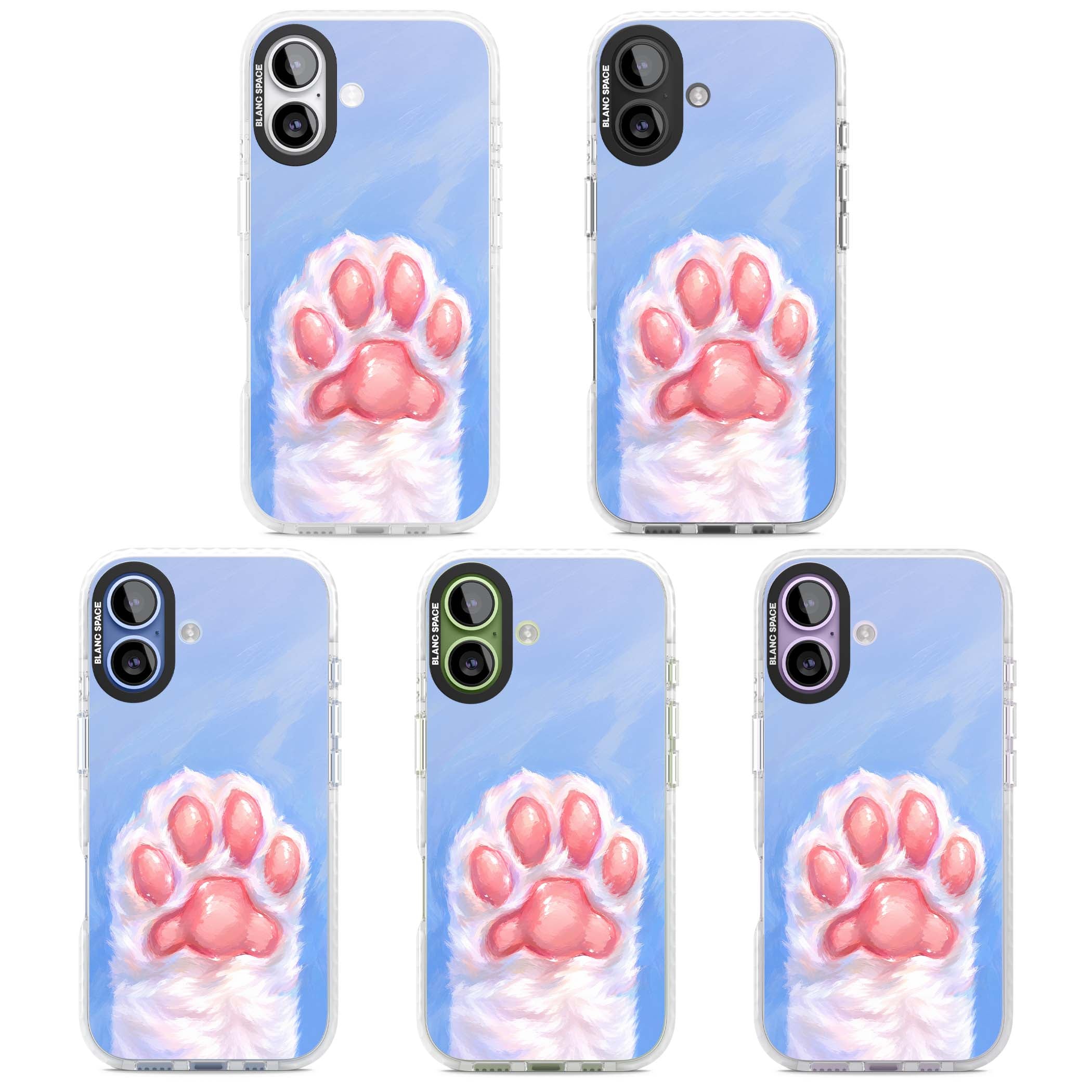 Soft White Paw cute iPhone case | Impact Magsafe case for iPhone 17