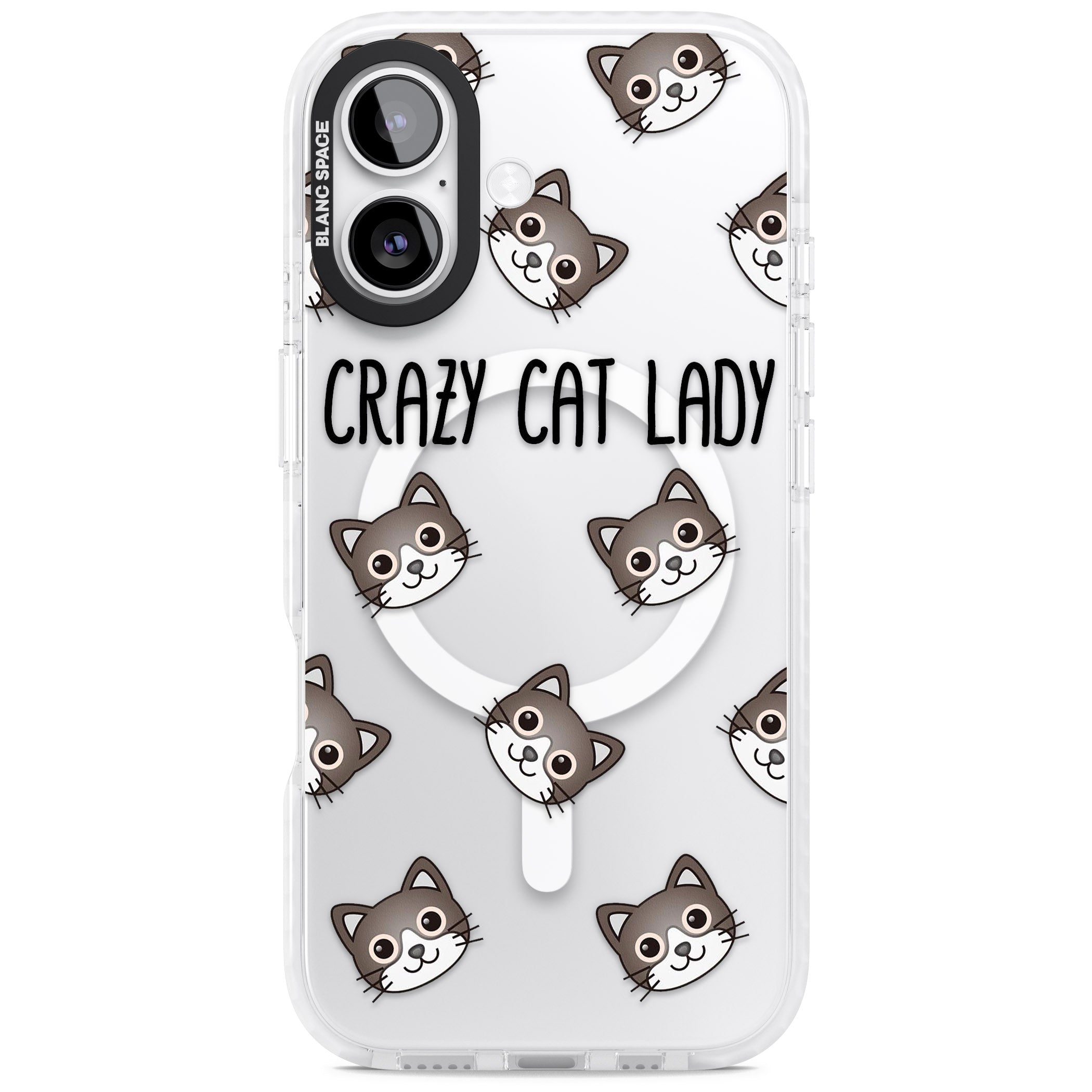 Crazy Cat Lady iPhone 17 Impact Pro Clear Phone Case