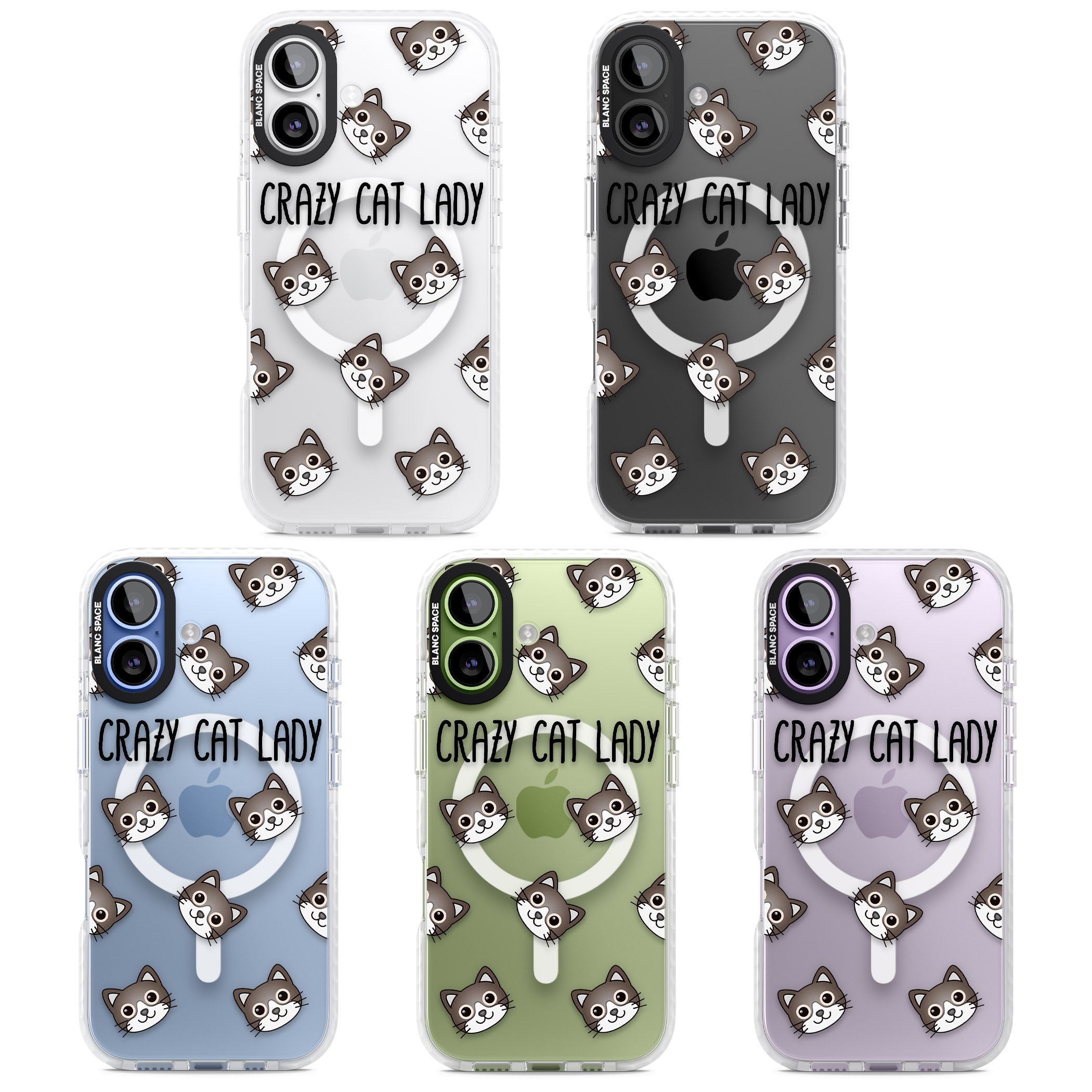 Crazy Cat Lady iPhone 17 Impact Pro Clear Phone Case APT Impact Protection