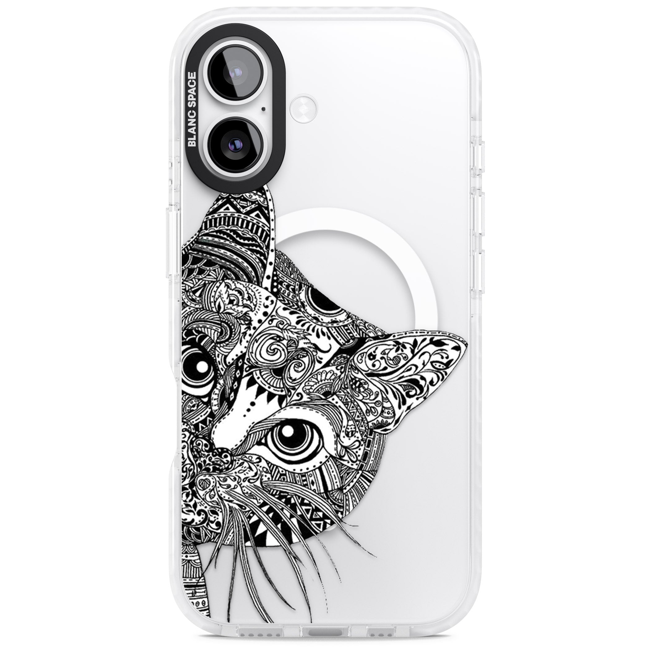 Henna Cat iPhone 17 Impact Pro Clear Phone Case