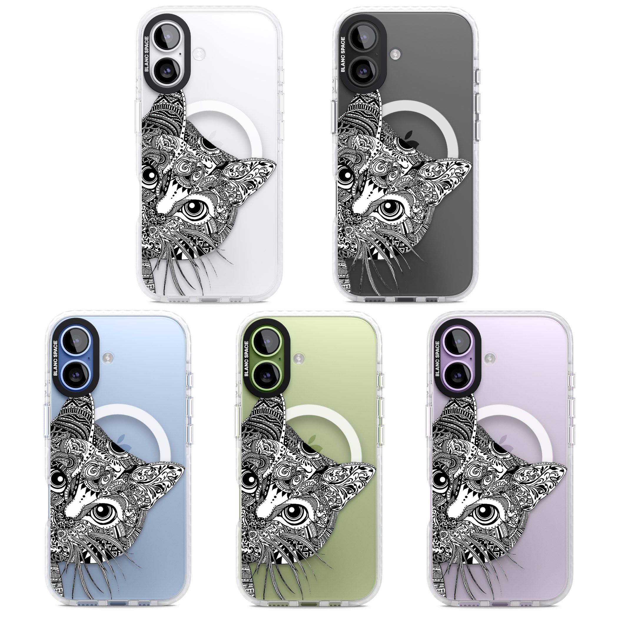 Henna Cat iPhone 17 Impact Pro Clear Phone Case APT Impact Protection