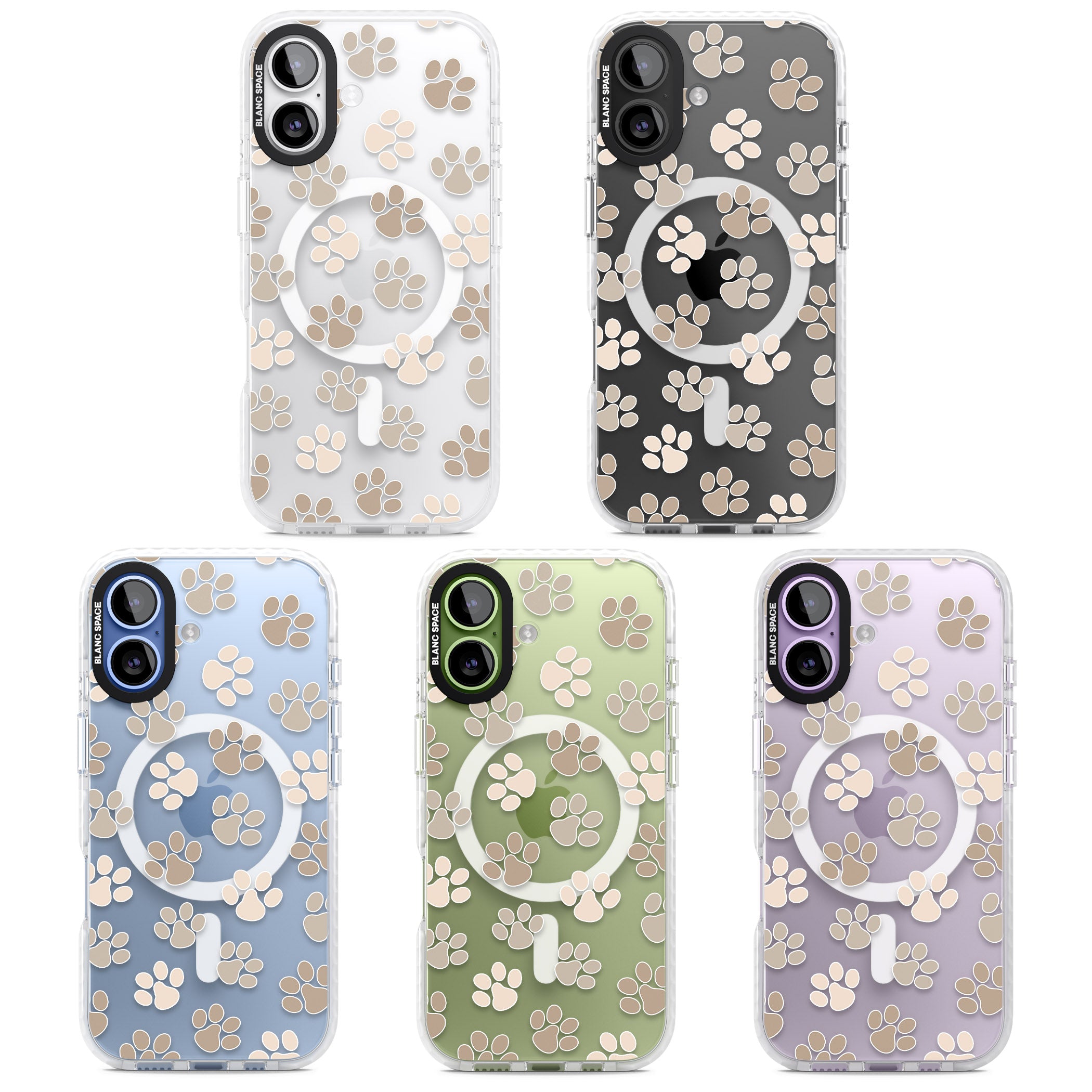 Paw Prints iPhone 17 Impact Pro Clear Phone Case APT Impact Protection