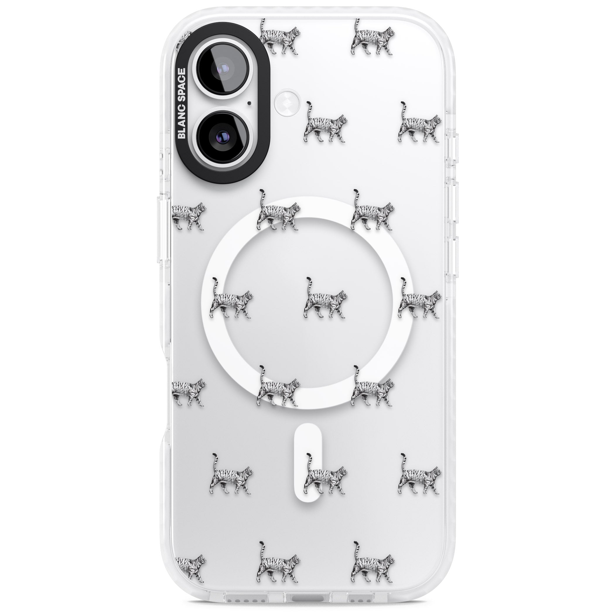 British Shorthair Cat Pattern iPhone 17 Impact Pro Clear Phone Case