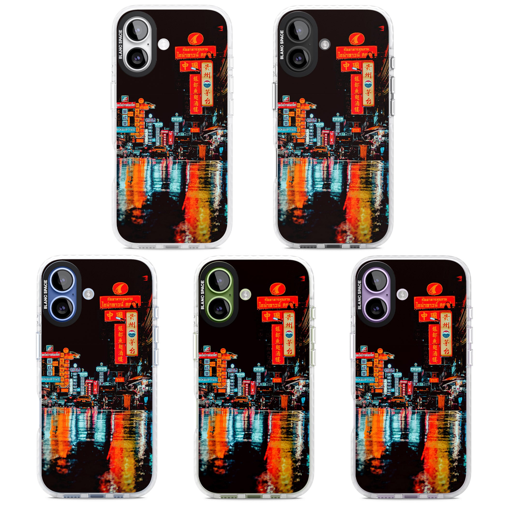 Neon City iPhone 17 Impact Pro Clear Phone Case APT Impact Protection