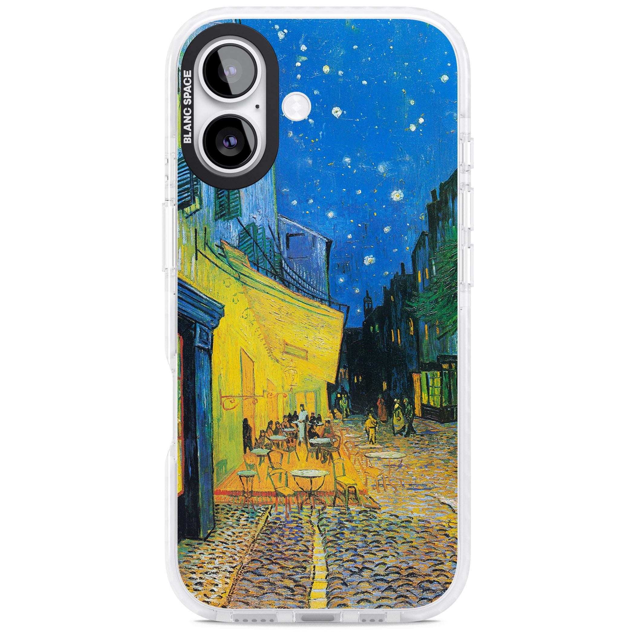 Café Terrace At Night iPhone 17 Impact Pro Clear Phone Case