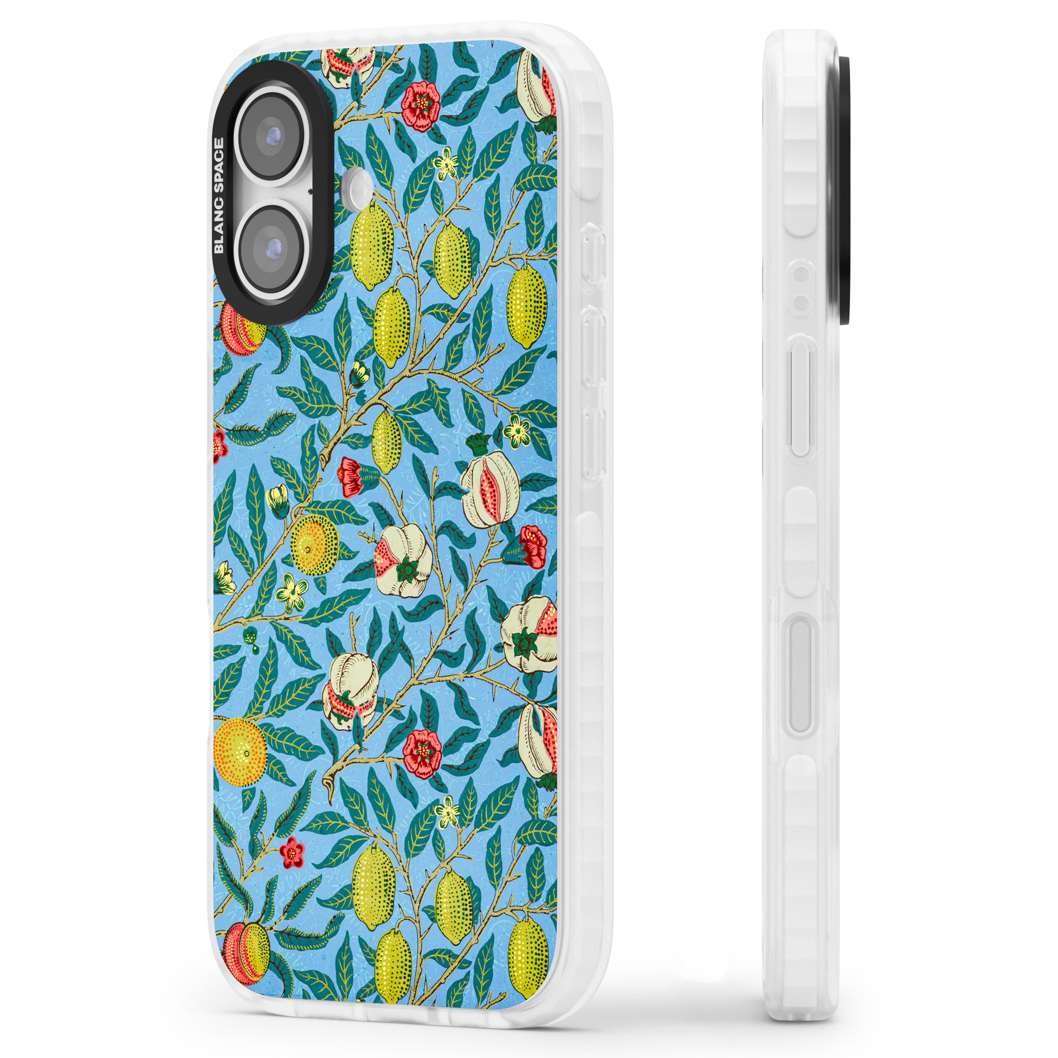 Vintage Fruits iPhone 17 Impact Pro Clear Phone Case Side Profile