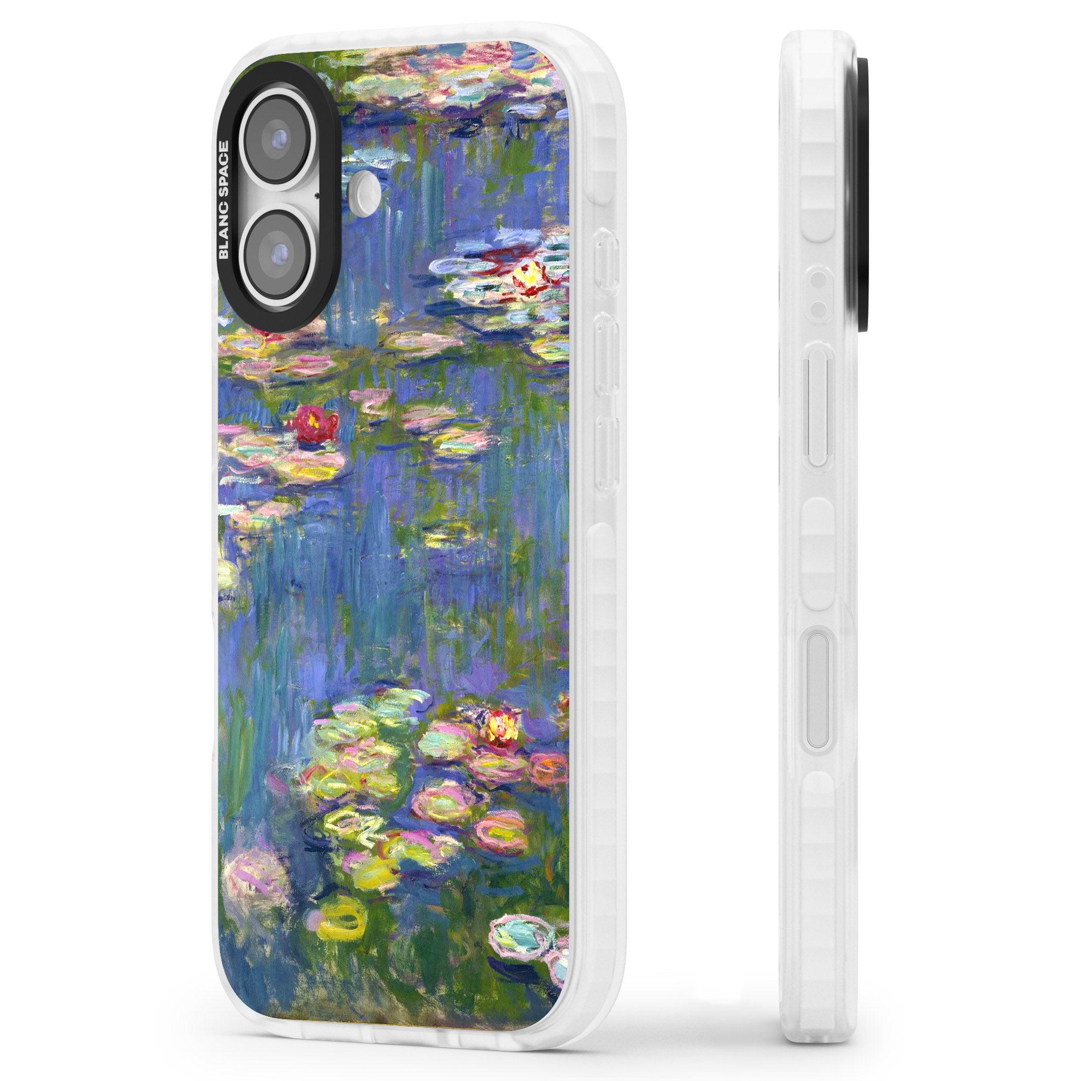 Water Lilies II iPhone 17 Impact Pro Clear Phone Case Side Profile