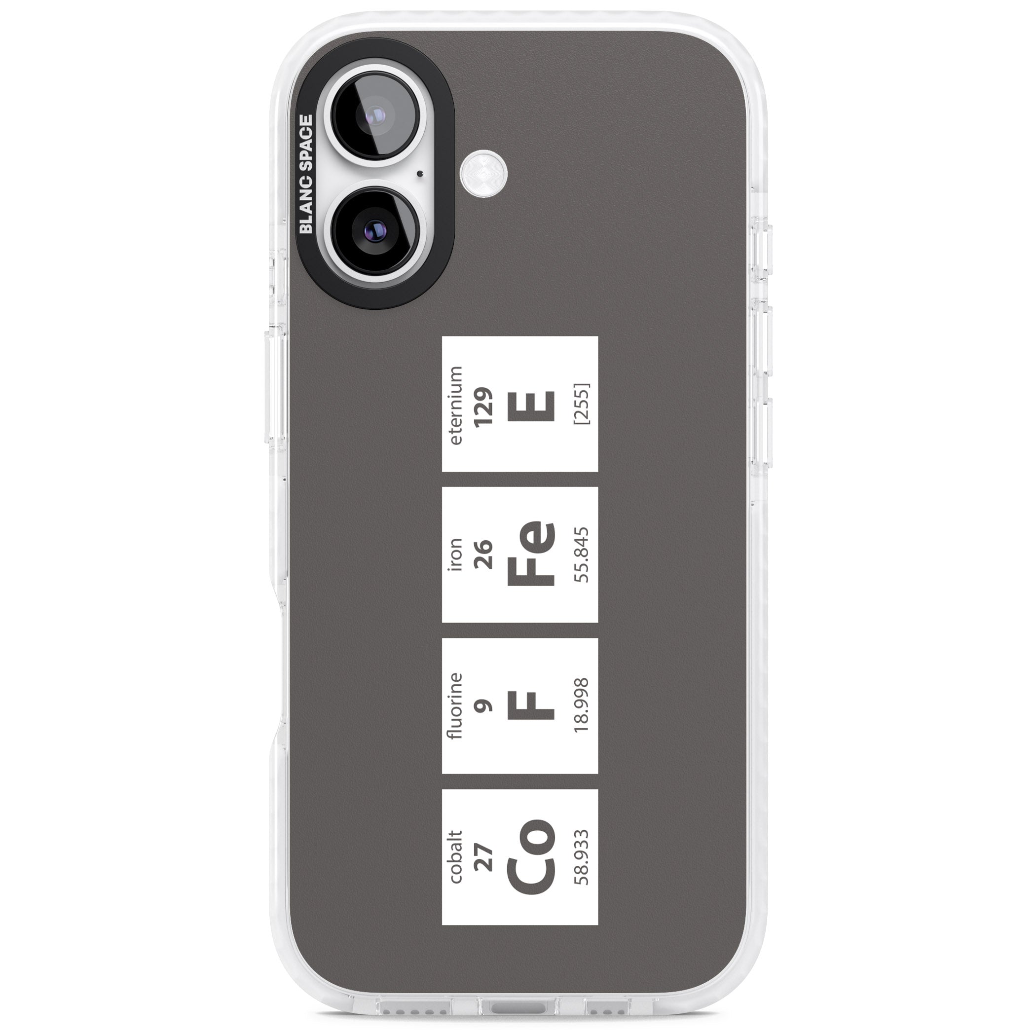 Coffee Element (Grey) iPhone 17 Impact Pro Clear Phone Case