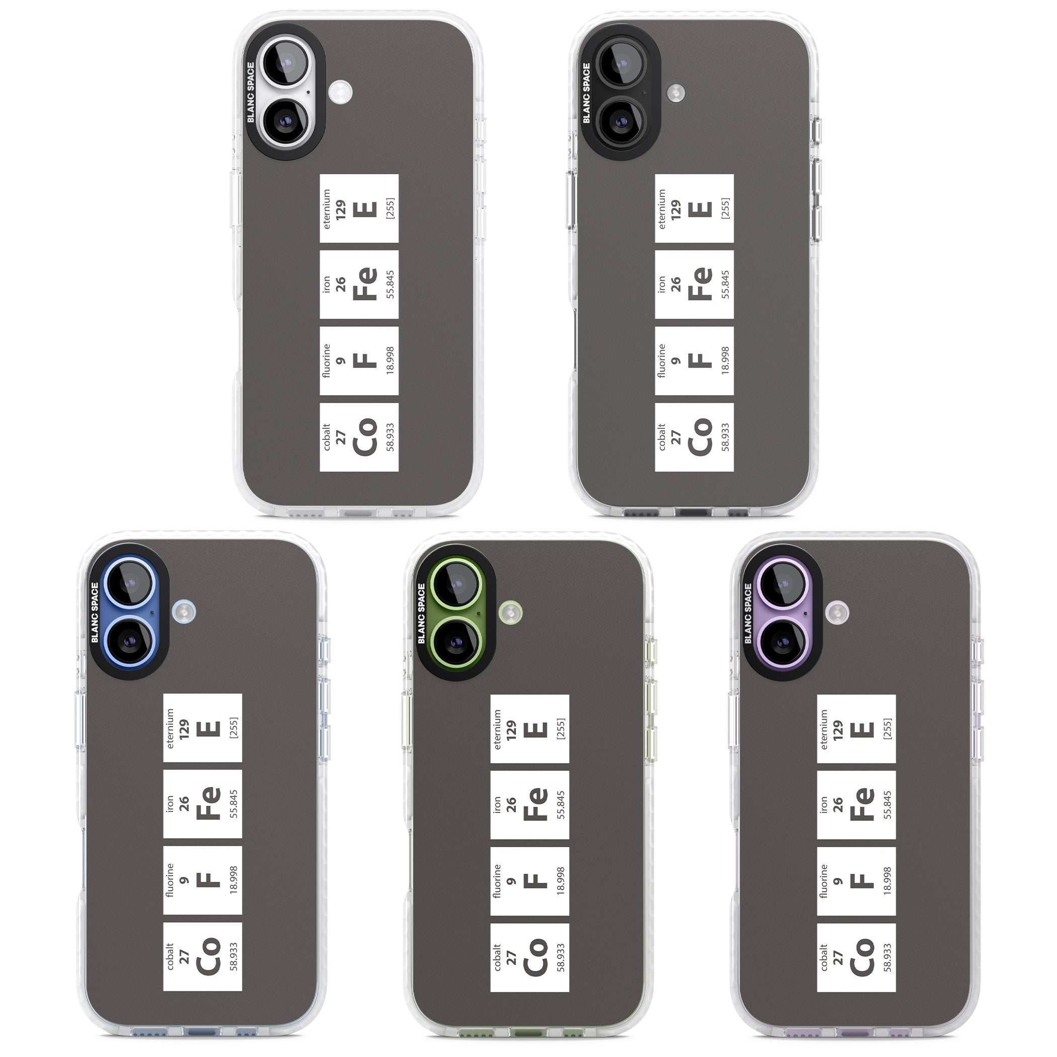 Coffee Element (Grey) iPhone 17 Impact Pro Clear Phone Case APT Impact Protection