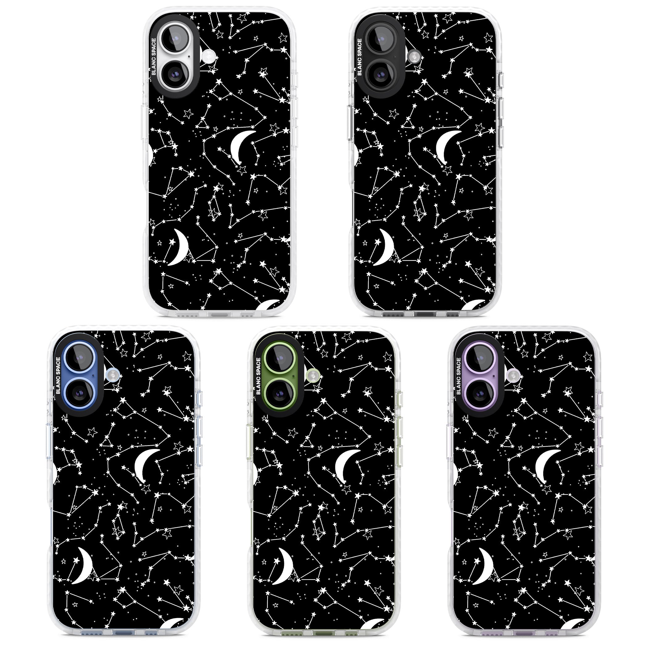 Black Celestial Constellations iPhone 17 Impact Pro Clear Phone Case APT Impact Protection