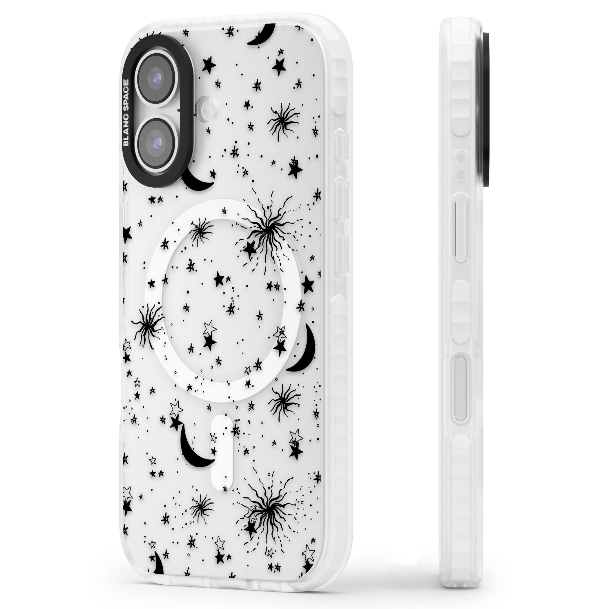 Celestial Night iPhone 17 Impact Pro Clear Phone Case Side Profile