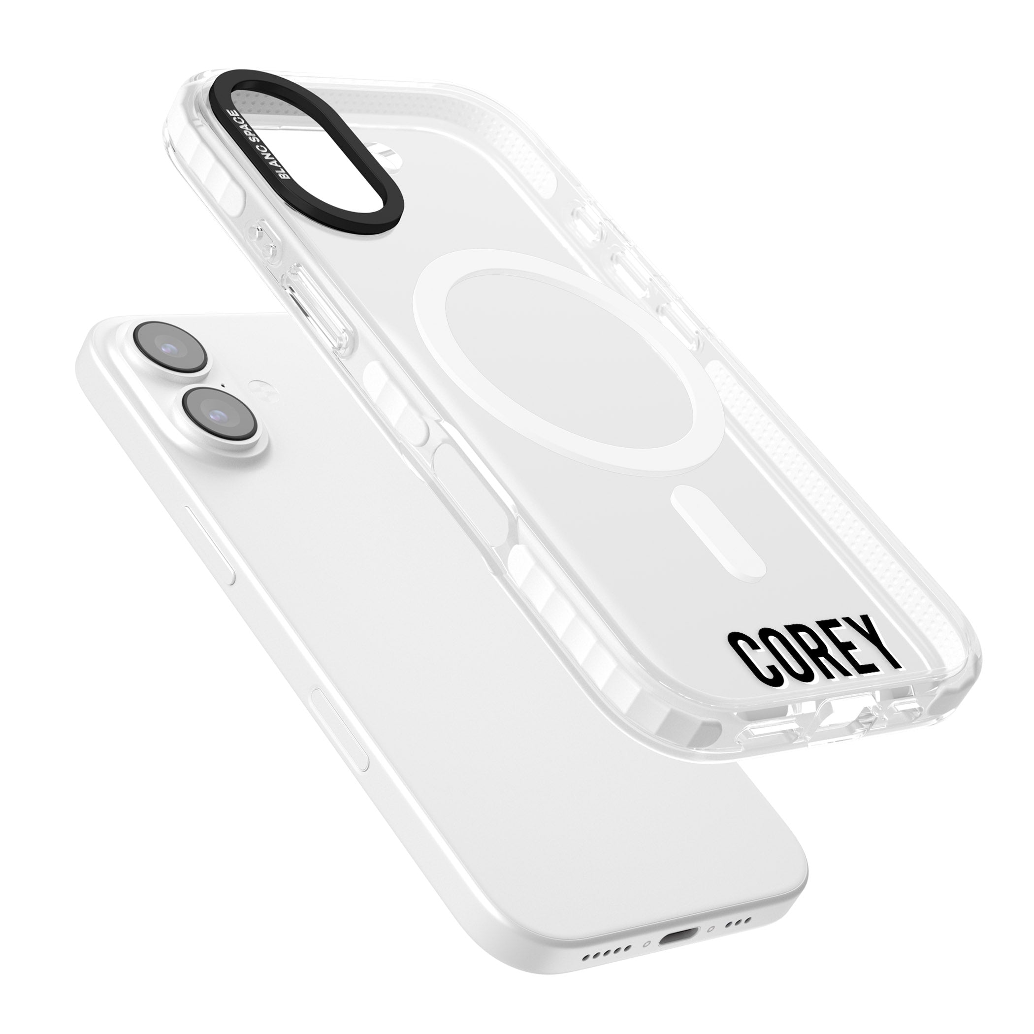 Personalised Bottom Name iPhone 17 Impact Pro Clear Phone Case Colours