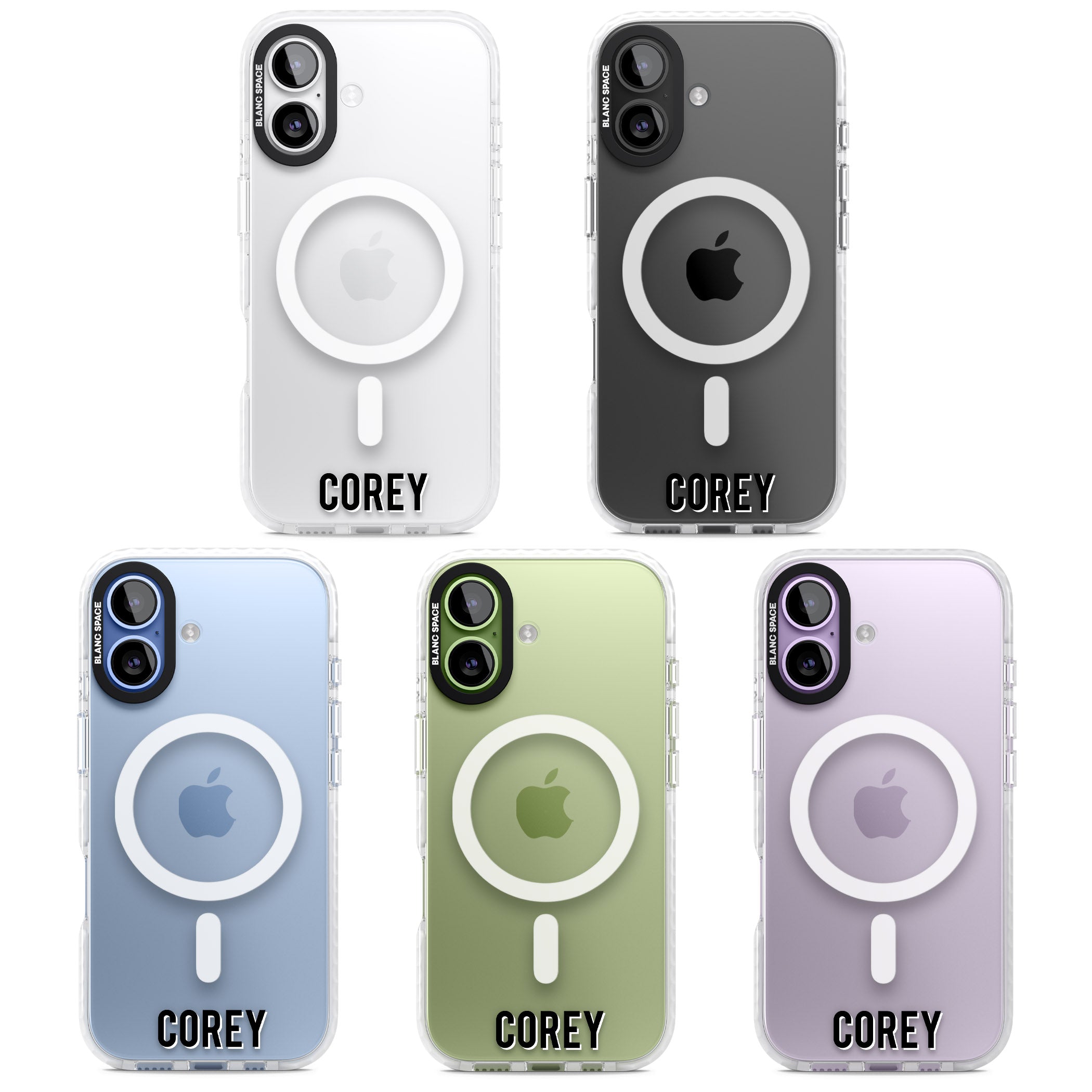 Personalised Bottom Name iPhone 17 Impact Pro Clear Phone Case APT Impact Protection