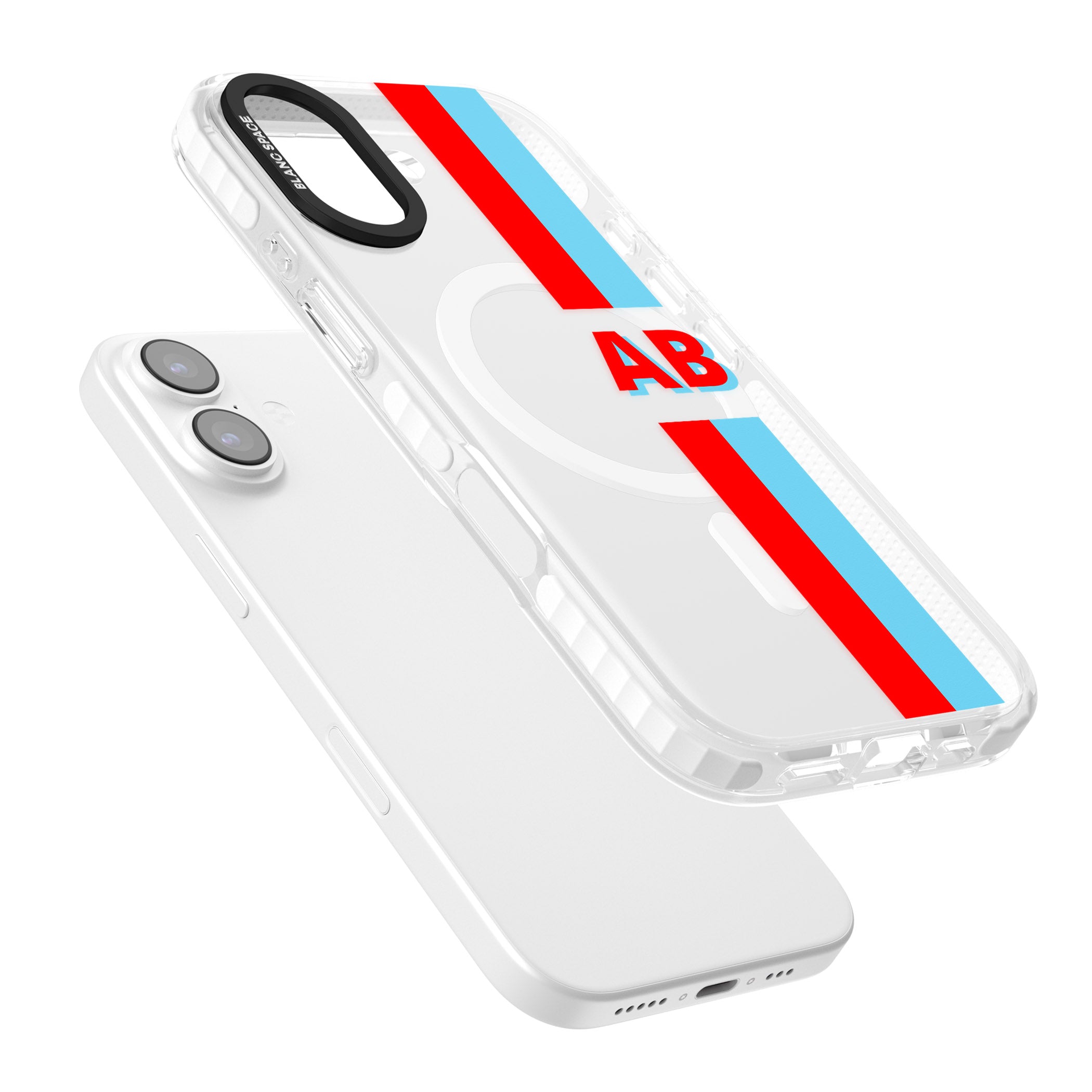 Personalised Bold Striped iPhone 17 Impact Pro Clear Phone Case Colours