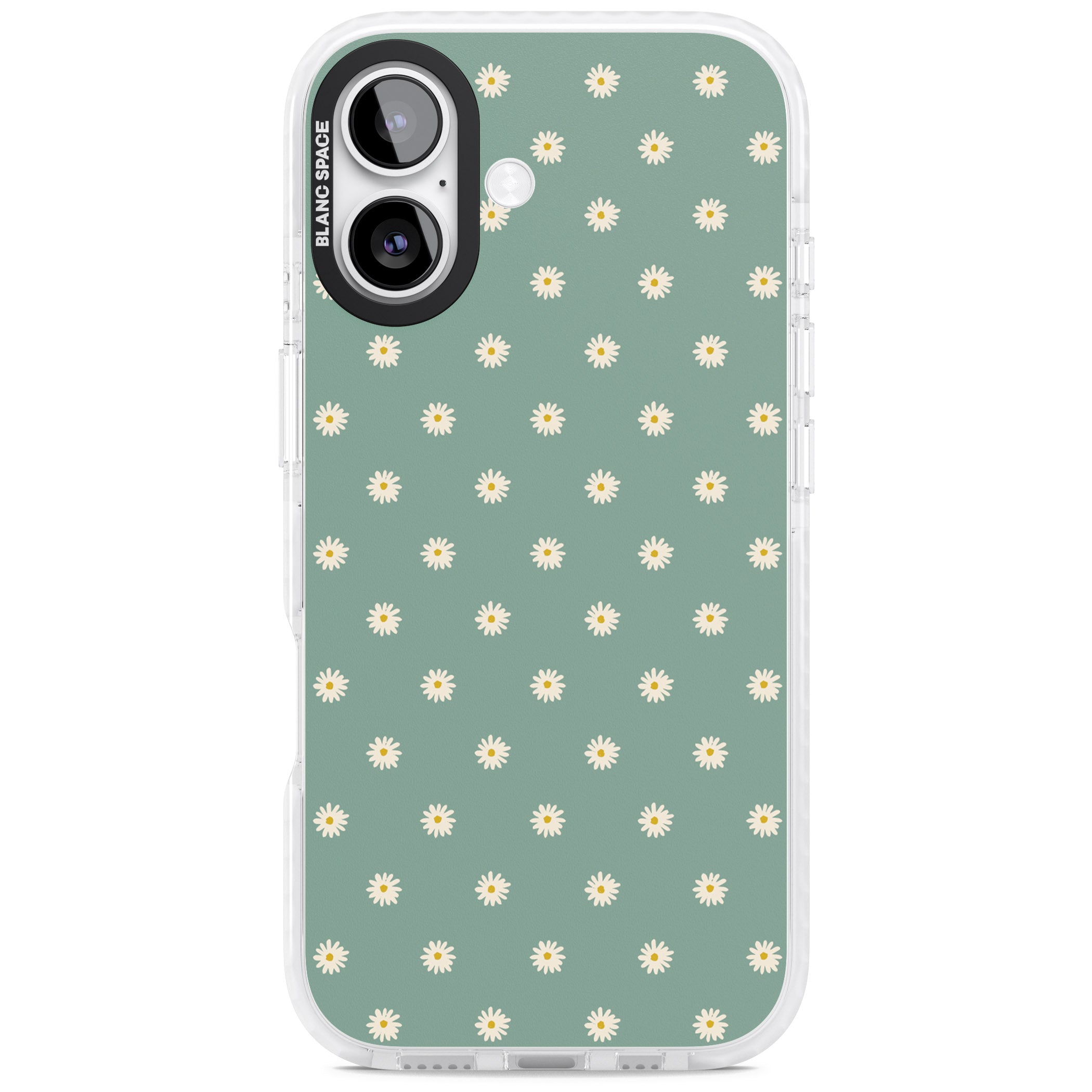 Sage Daisy Floral iPhone 17 Impact Pro Clear Phone Case