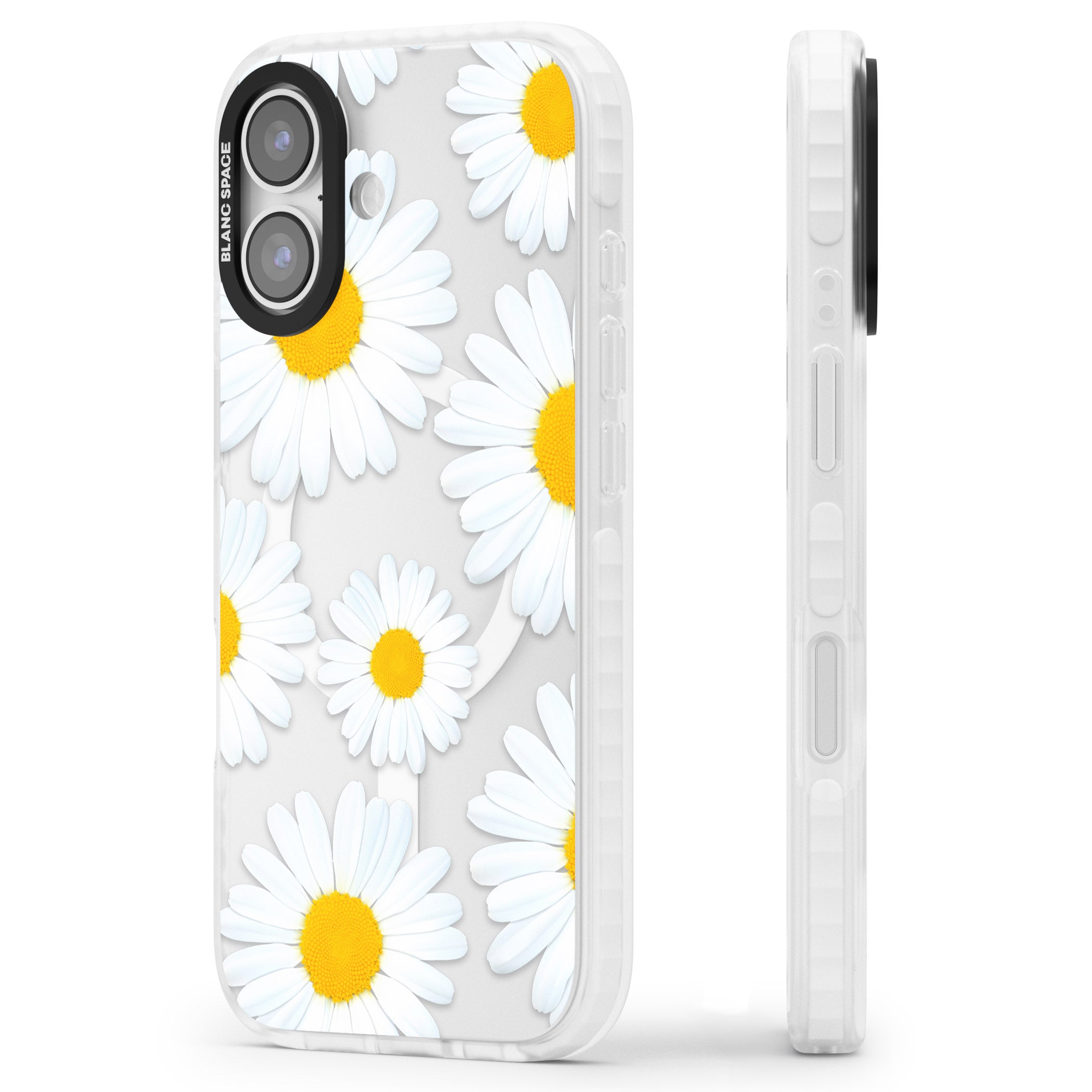 Summer Daisy iPhone 17 Impact Pro Clear Phone Case Side Profile