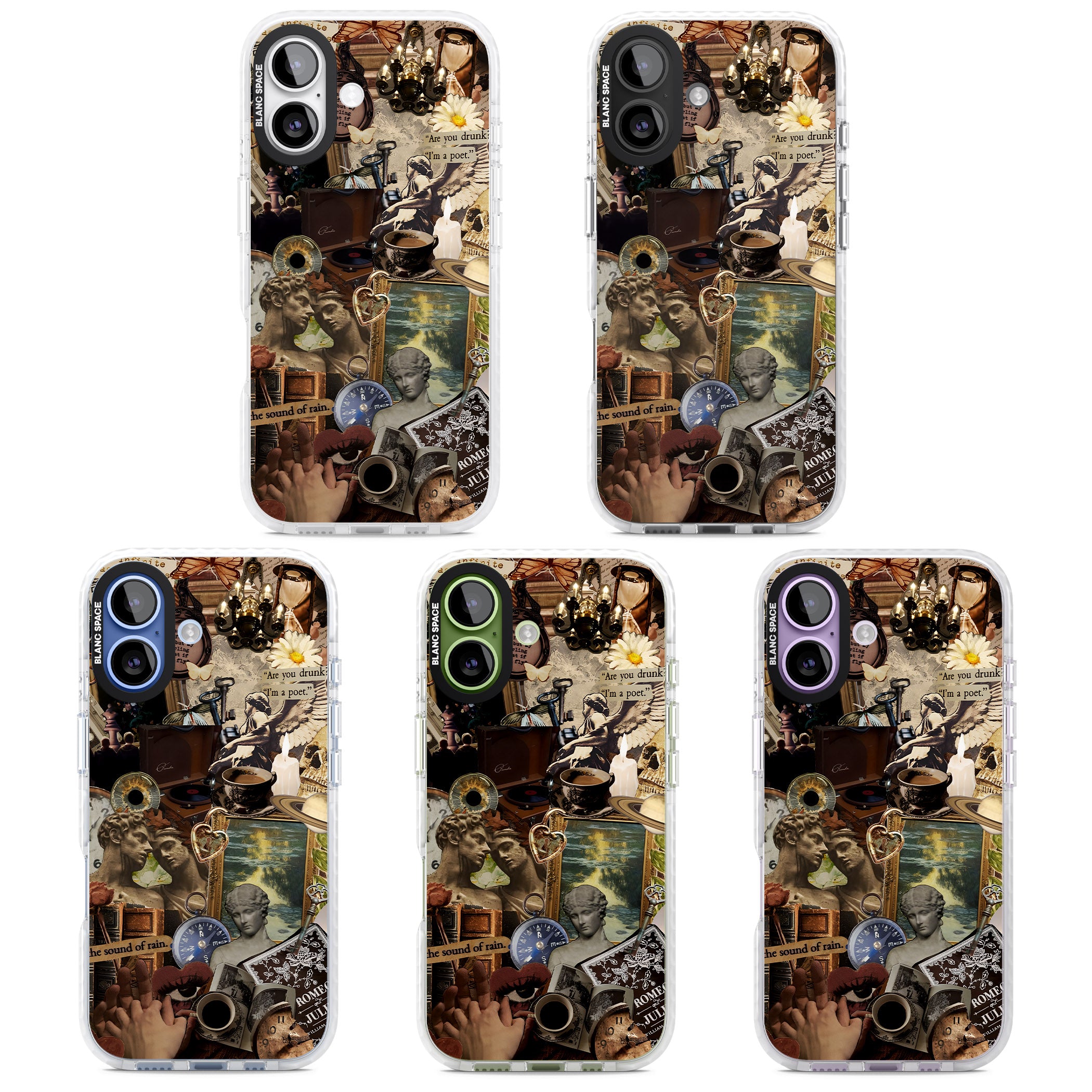 Vintage Academia Collage iPhone 17 Impact Pro Clear Phone Case APT Impact Protection