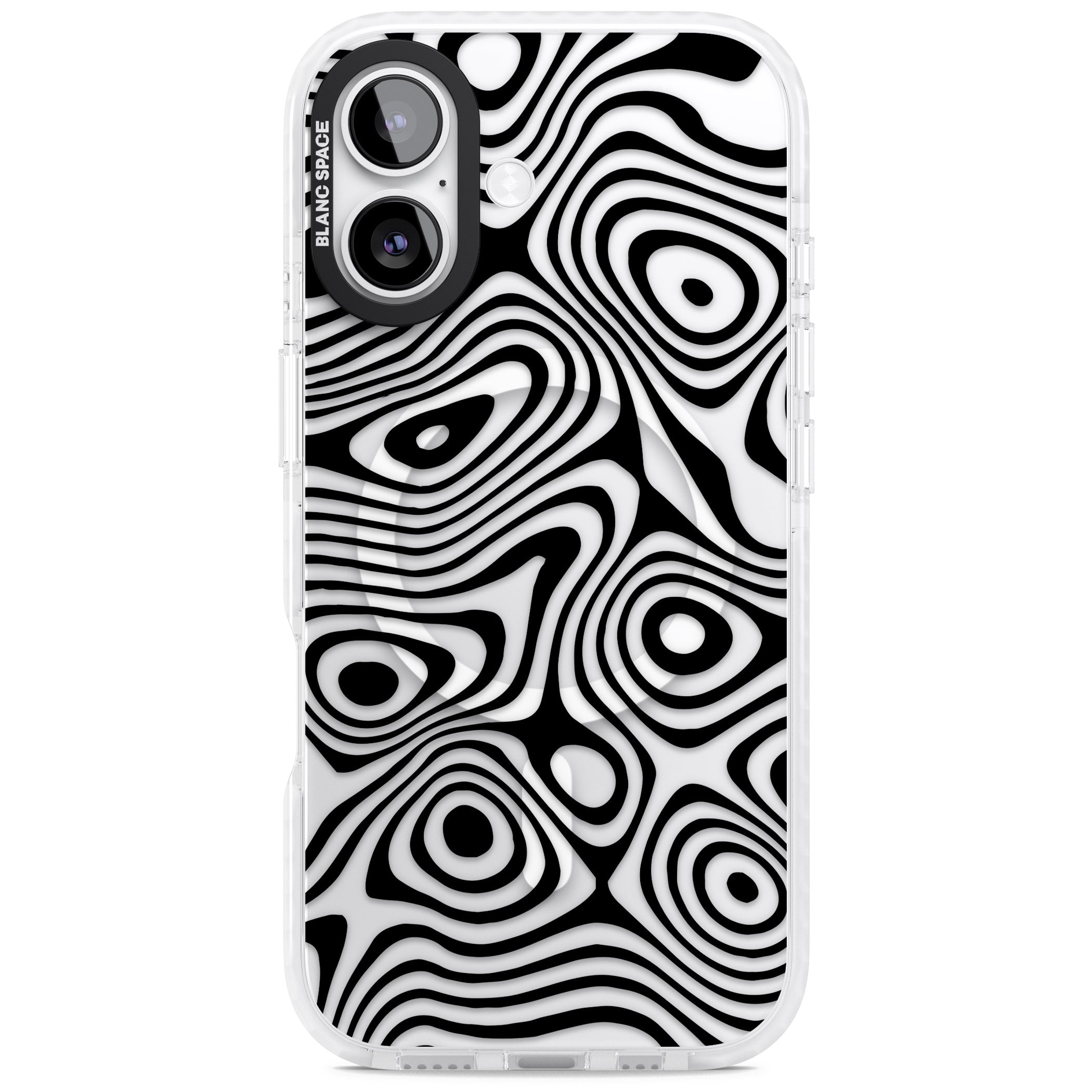 Dark Topographic Map iPhone 17 Impact Pro Clear Phone Case