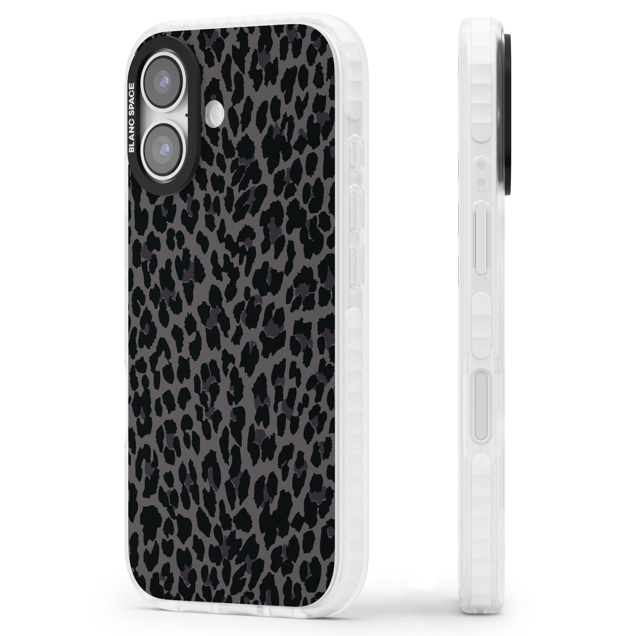 Dark Animal Print iPhone 17 Impact Pro Clear Phone Case Side Profile