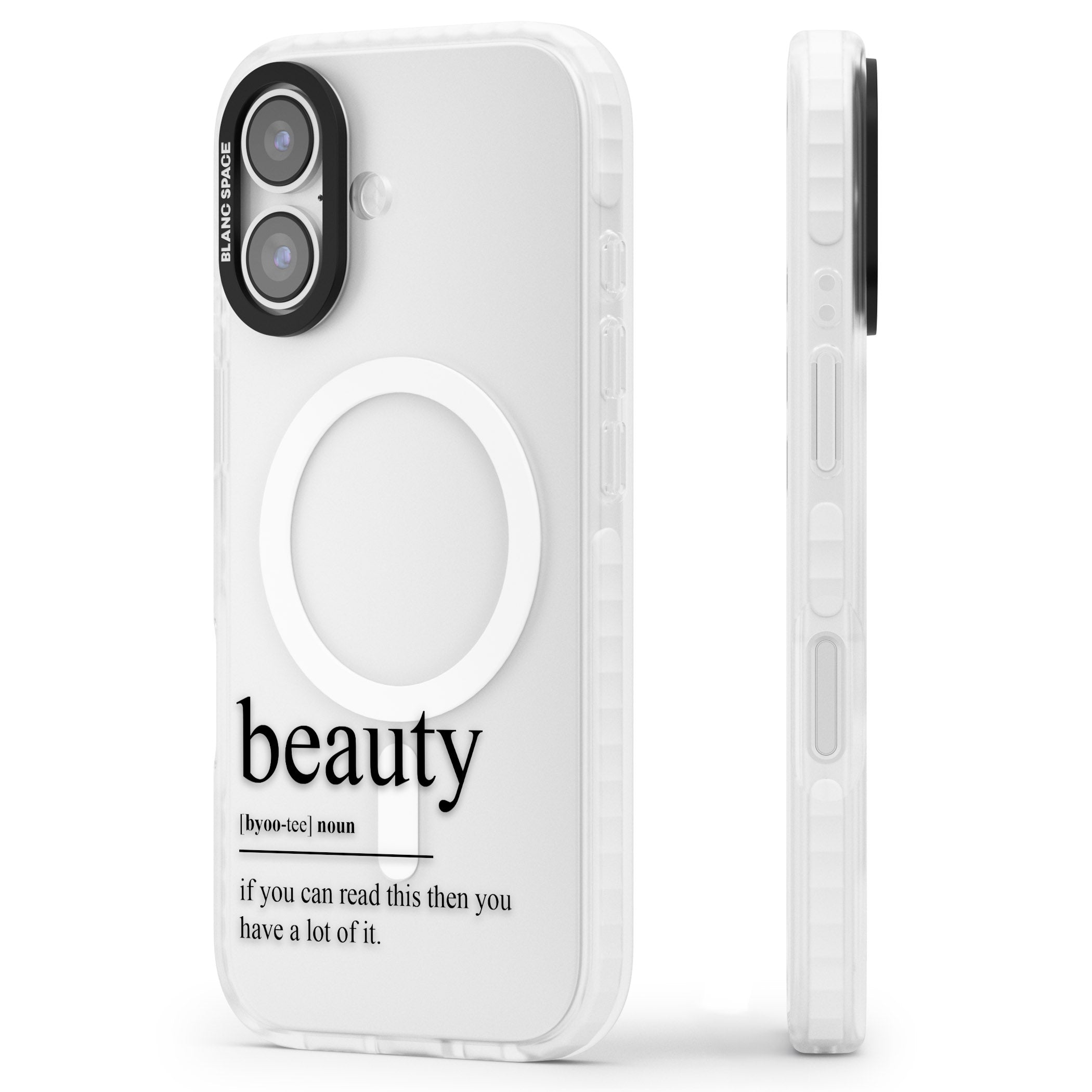 Beauty iPhone 17 Impact Pro Clear Phone Case Side Profile