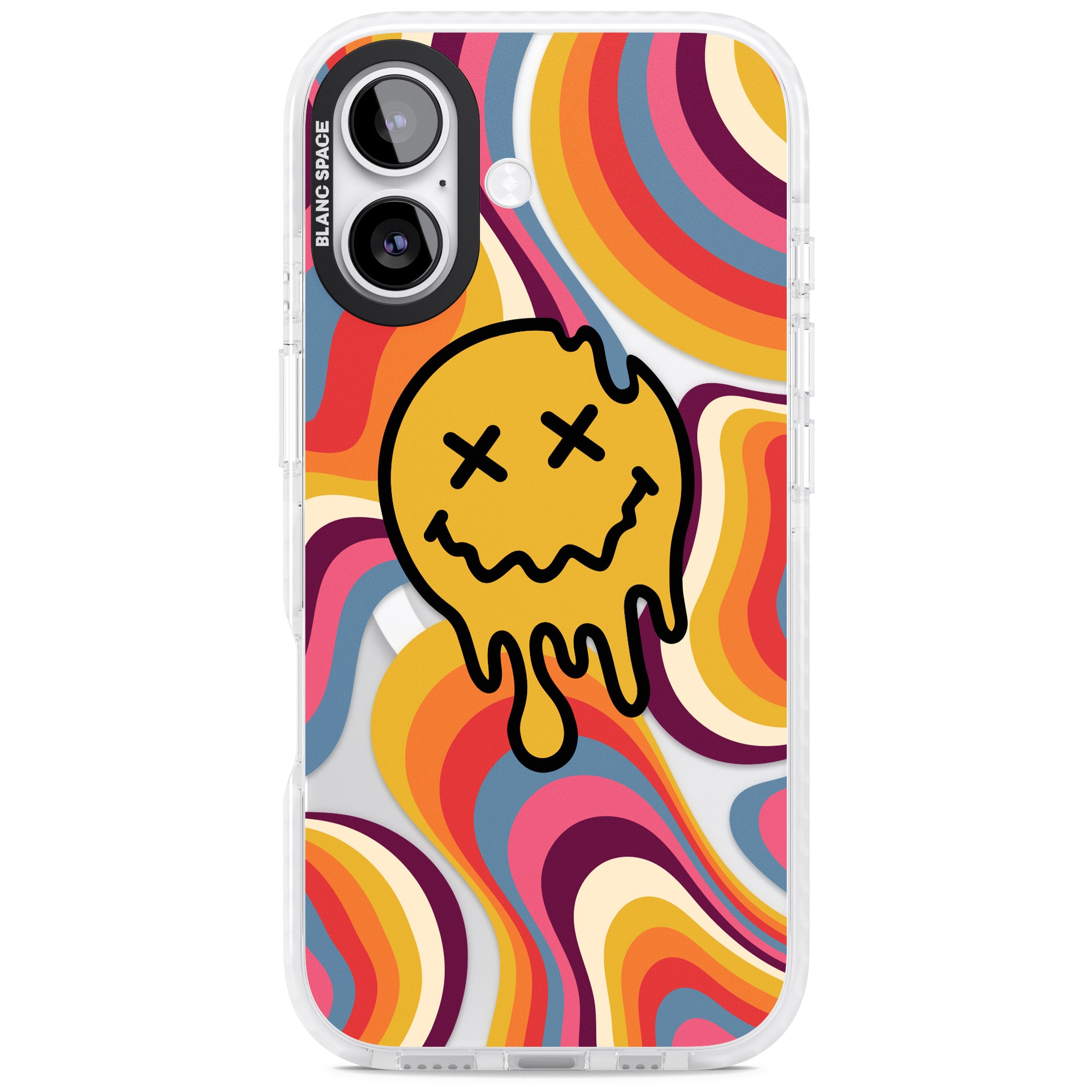 Trippy Face Melt iPhone 17 Impact Pro Clear Phone Case