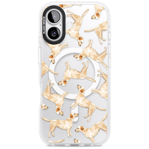 Yellow Labrador Watercolour Dog Pattern
